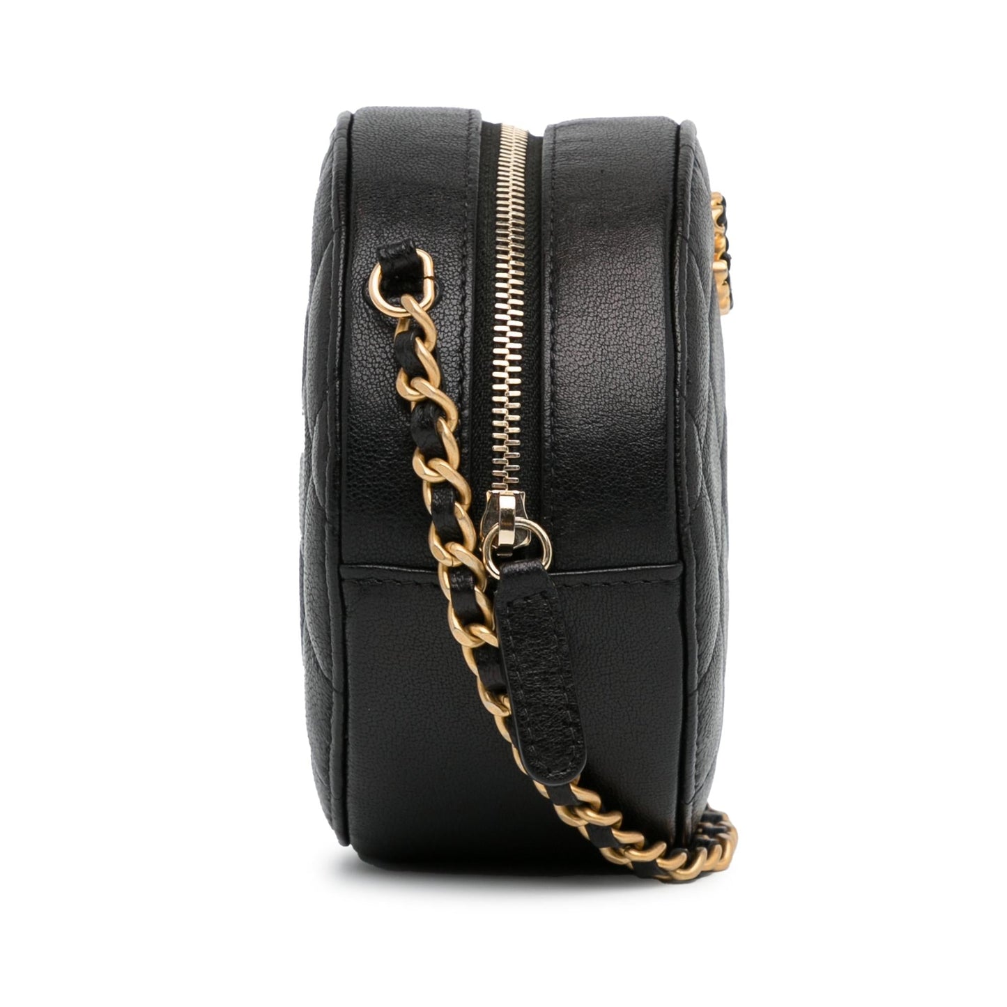 Chanel CC Quilted Lambskin Round Crossbody (SHG-33ZDhg)