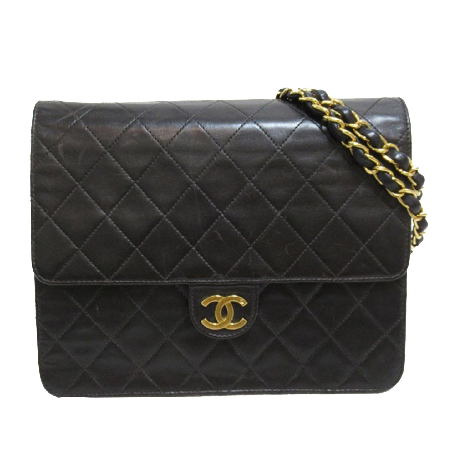 Chanel CC Quilted Lambskin Single Flap (SHG-bg41Ud) Crossbody
