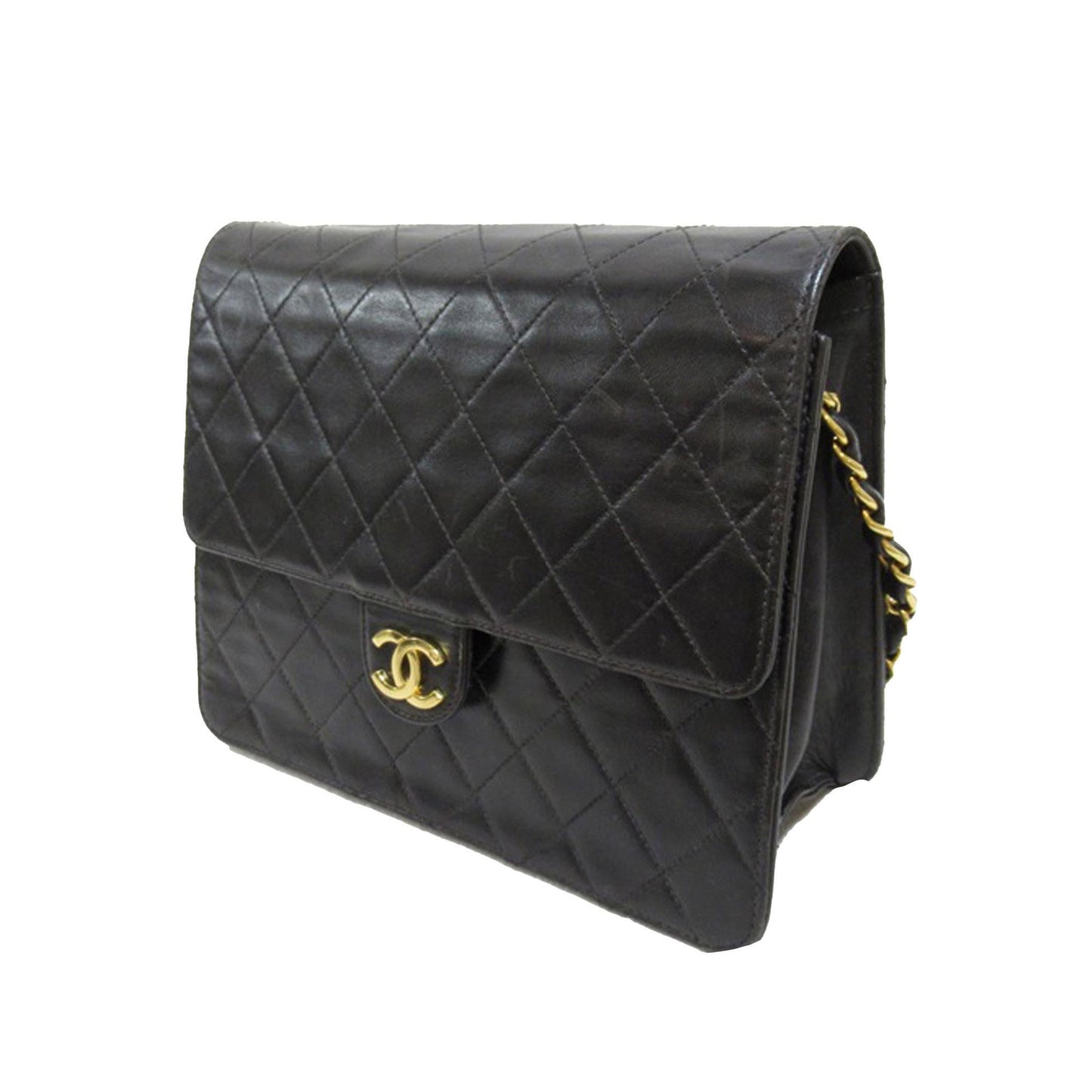 Chanel CC Quilted Lambskin Single Flap (SHG-bg41Ud) Crossbody