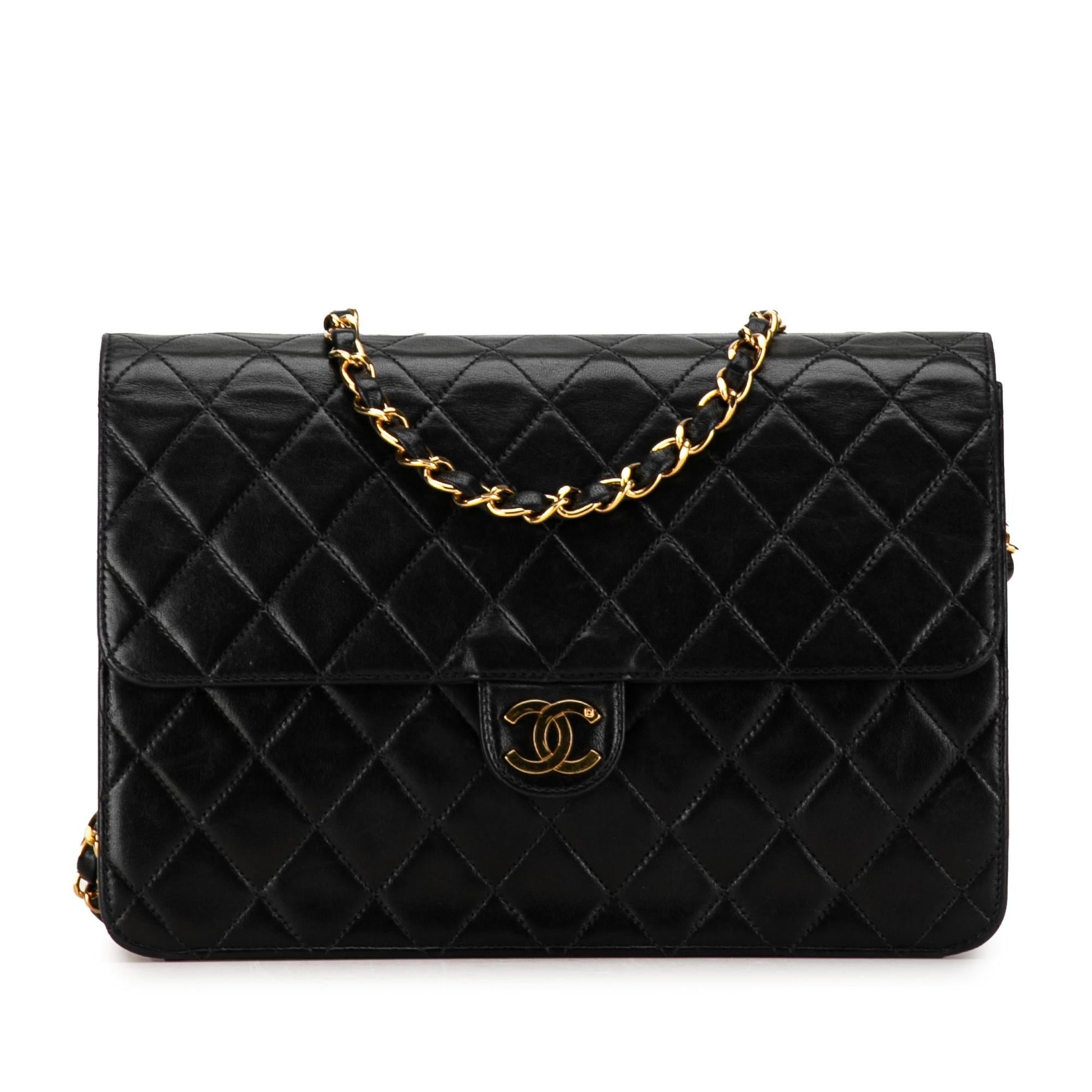 Chanel CC Quilted Lambskin Single Flap (SHG-O86IKP) Crossbody