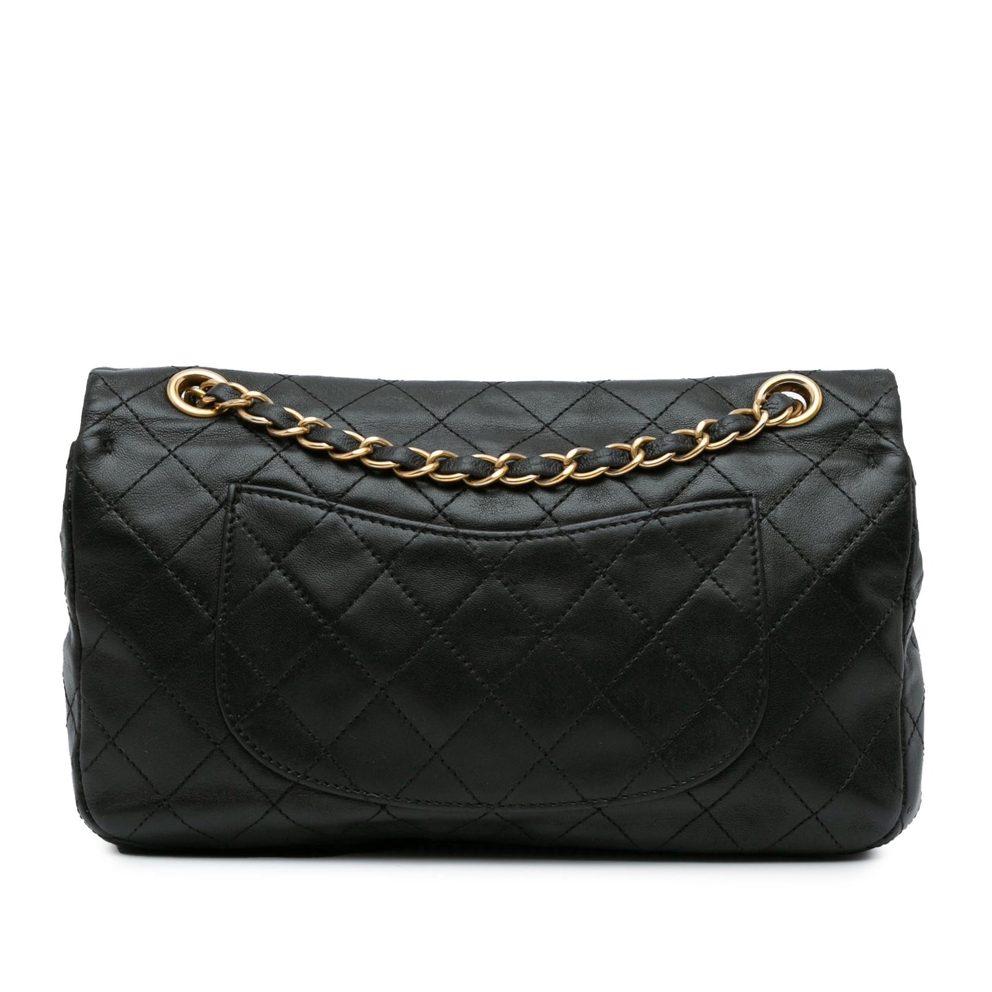 Chanel CC Quilted Lambskin Single Flap (SHG-6cPogF) Shoulder Bag