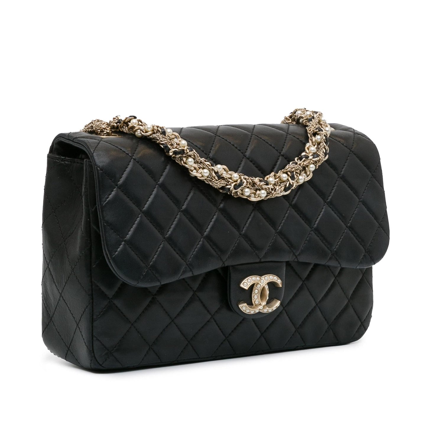 Chanel CC Quilted Lambskin Westminster Pearl Flap (SHG-gi93nx) Shoulder Bag