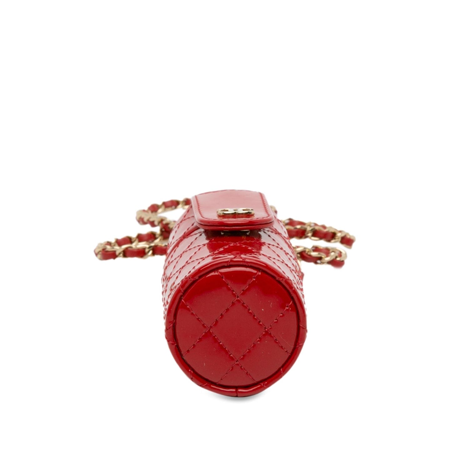 Chanel CC Quilted Patent Lipstick Case (SHG-3hfbHz) Handbag