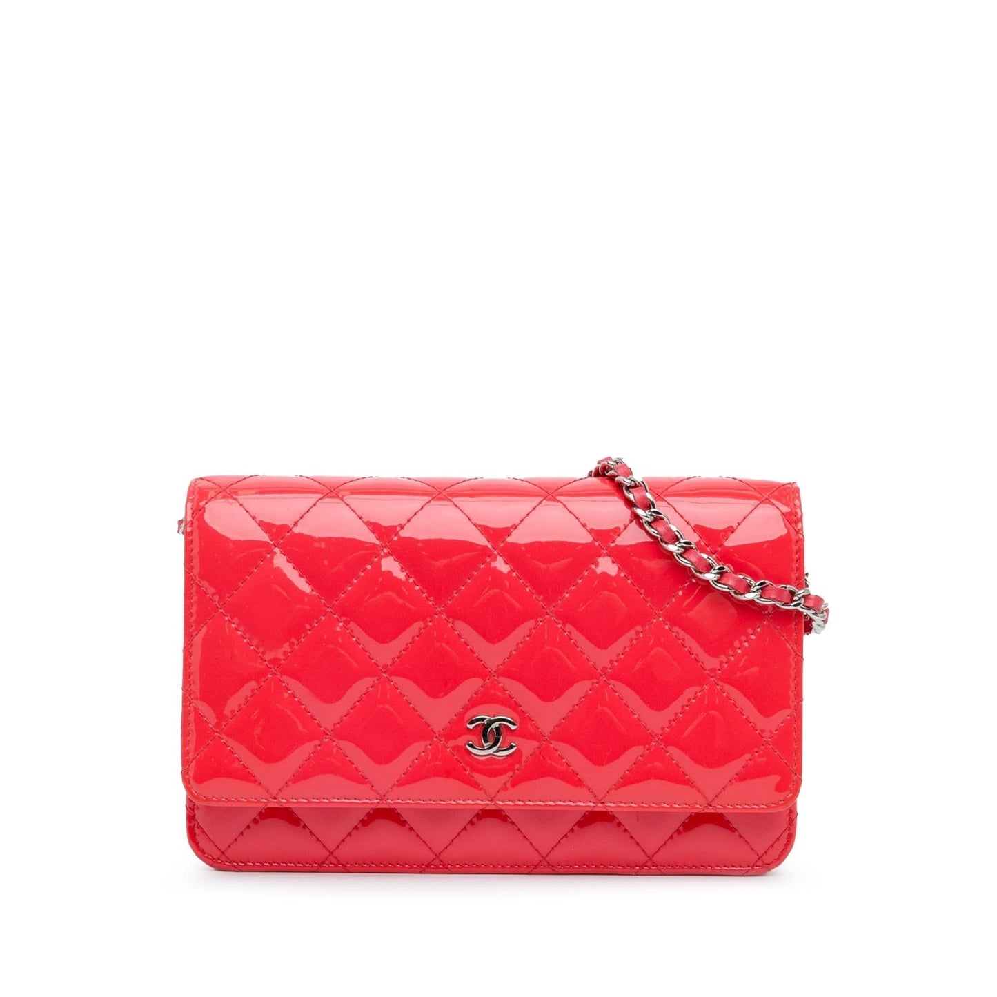 Chanel CC Quilted Patent Wallet on Chain (SHG-JFP2pp) Crossbody