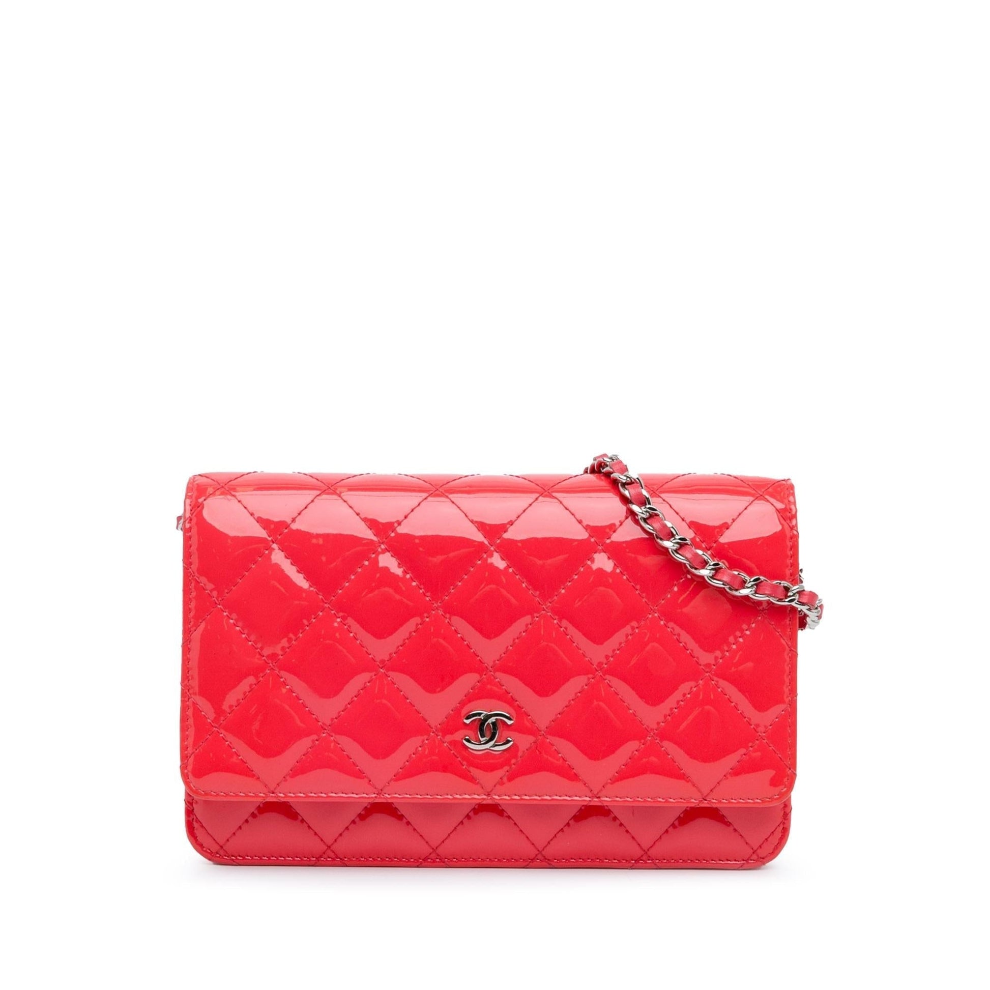 Chanel CC Quilted Patent Wallet on Chain (SHG-JFP2pp) Crossbody