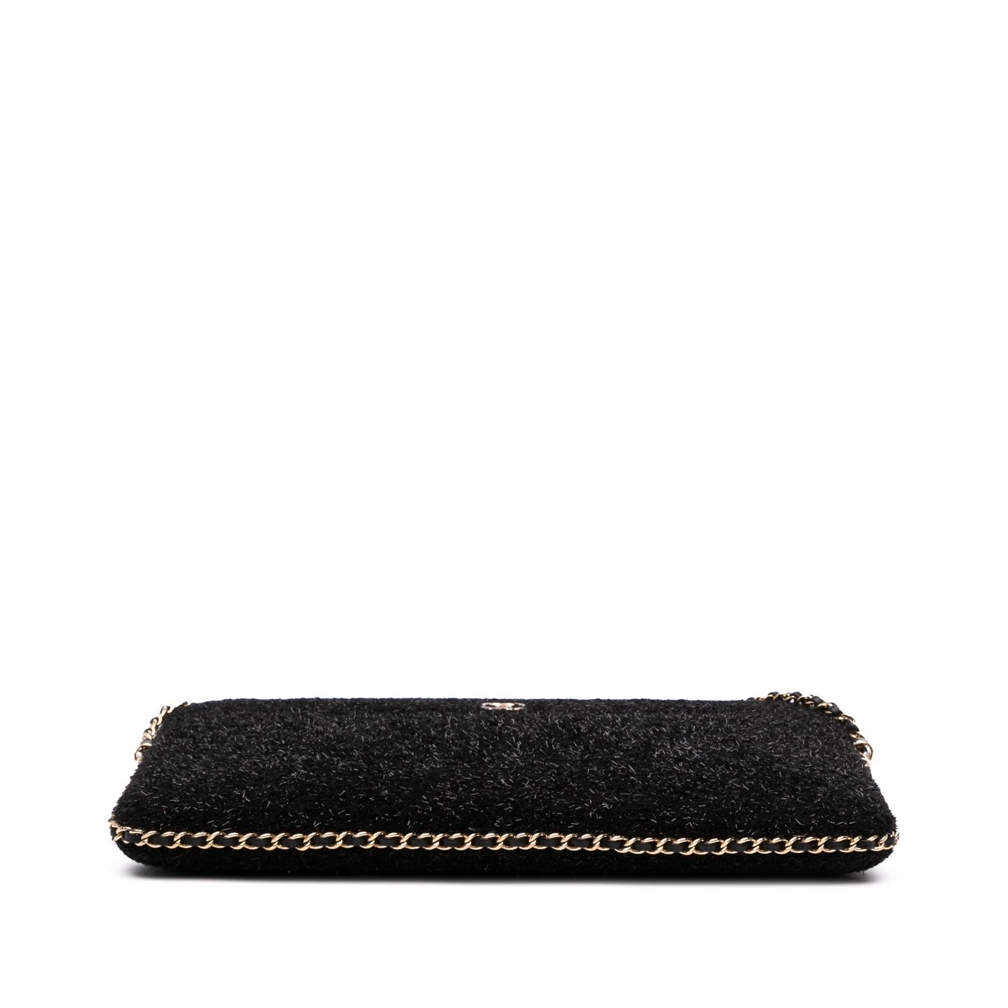 Chanel CC Tweed Chain Around Tablet Holder Crossbody