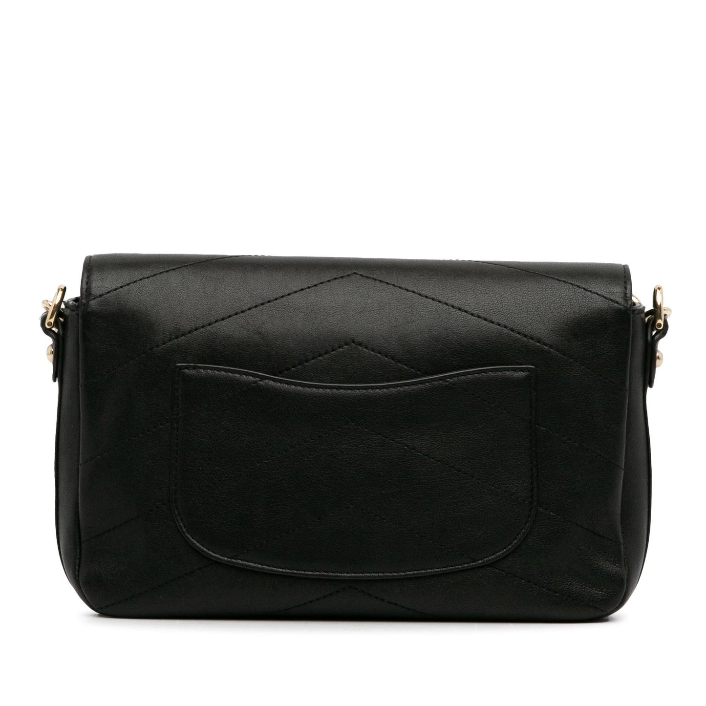 Chanel Calfskin Elaphe Double Chevron Flap (SHG-L3u8Dw) Shoulder Bag