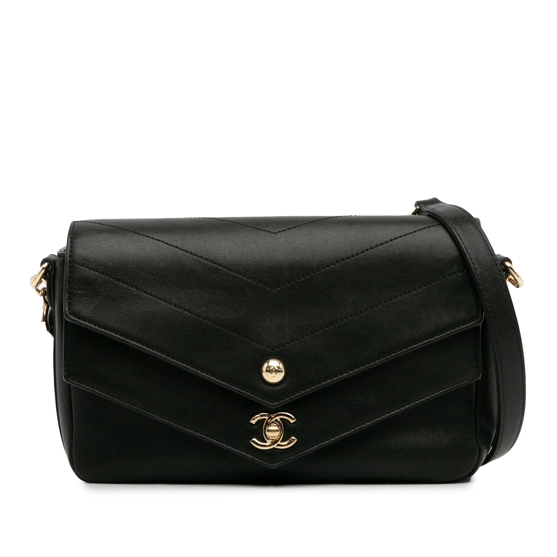 Chanel Calfskin Elaphe Double Chevron Flap (SHG-L3u8Dw) Shoulder Bag