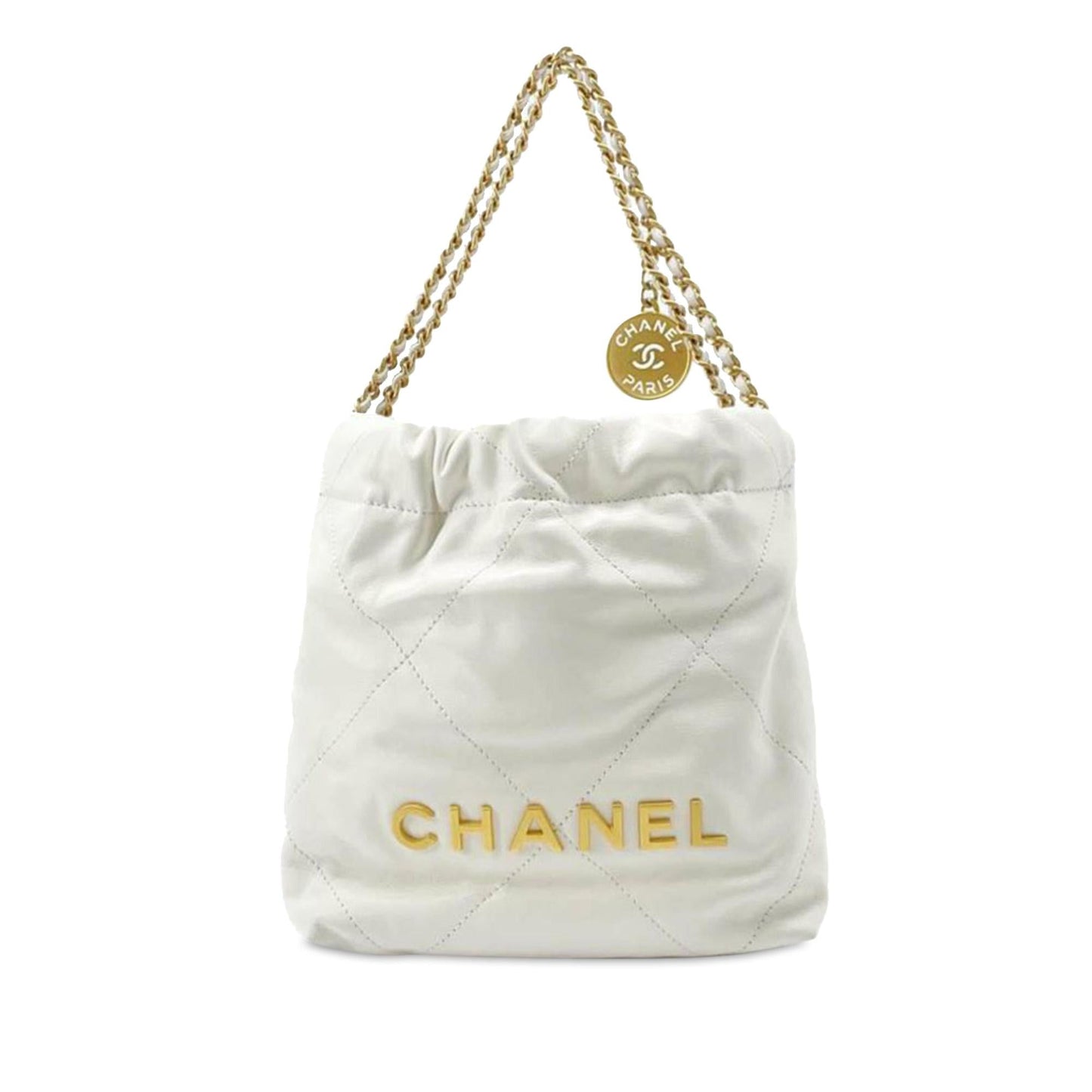 Chanel Calfskin Mini 22 Satchel (SHG-TpGbCT) Handbag