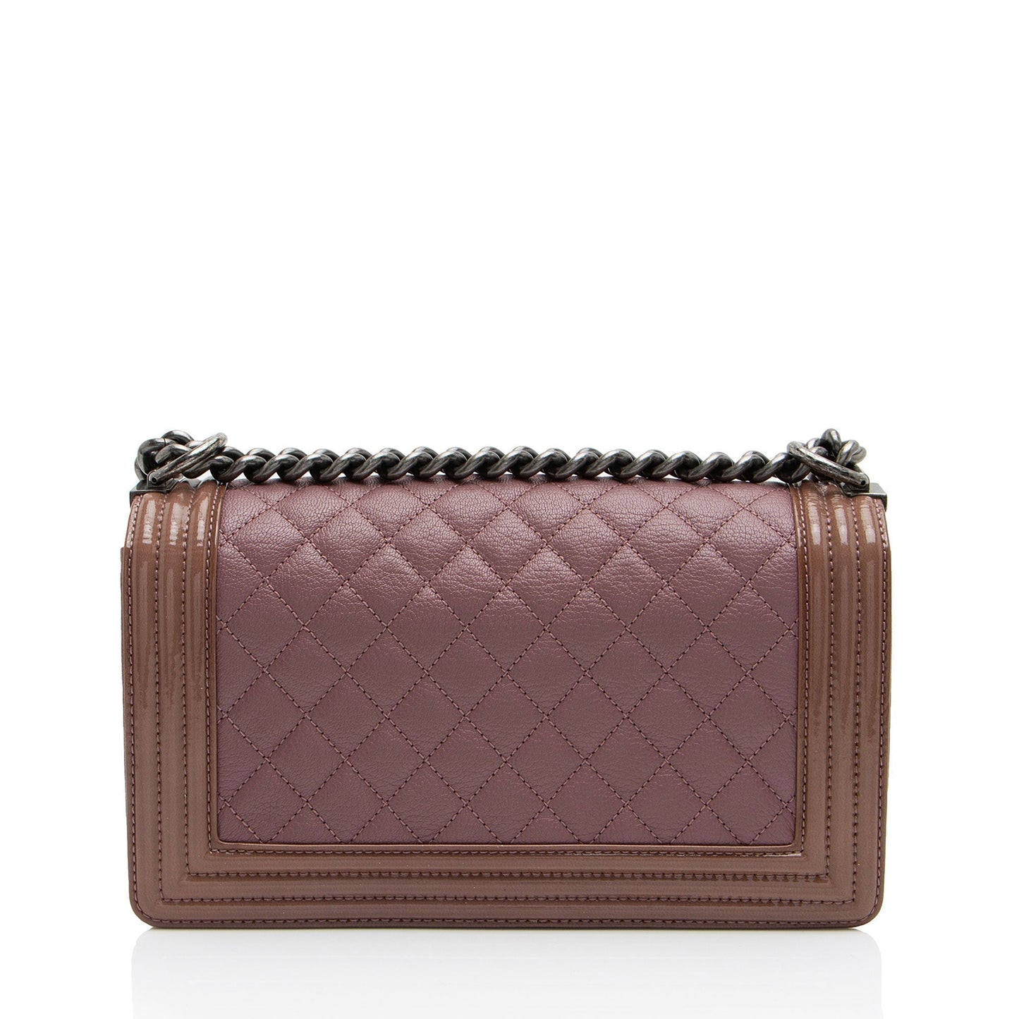 Chanel Calfskin Patent Old Medium Boy Bag (SHF-cHTh8E)