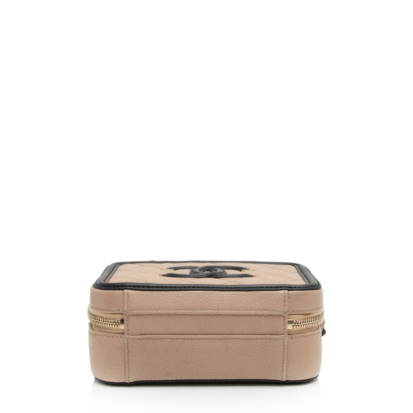 Chanel Caviar Leather CC Filigree Small Vanity Case (SHF-EhFdu3) Crossbody