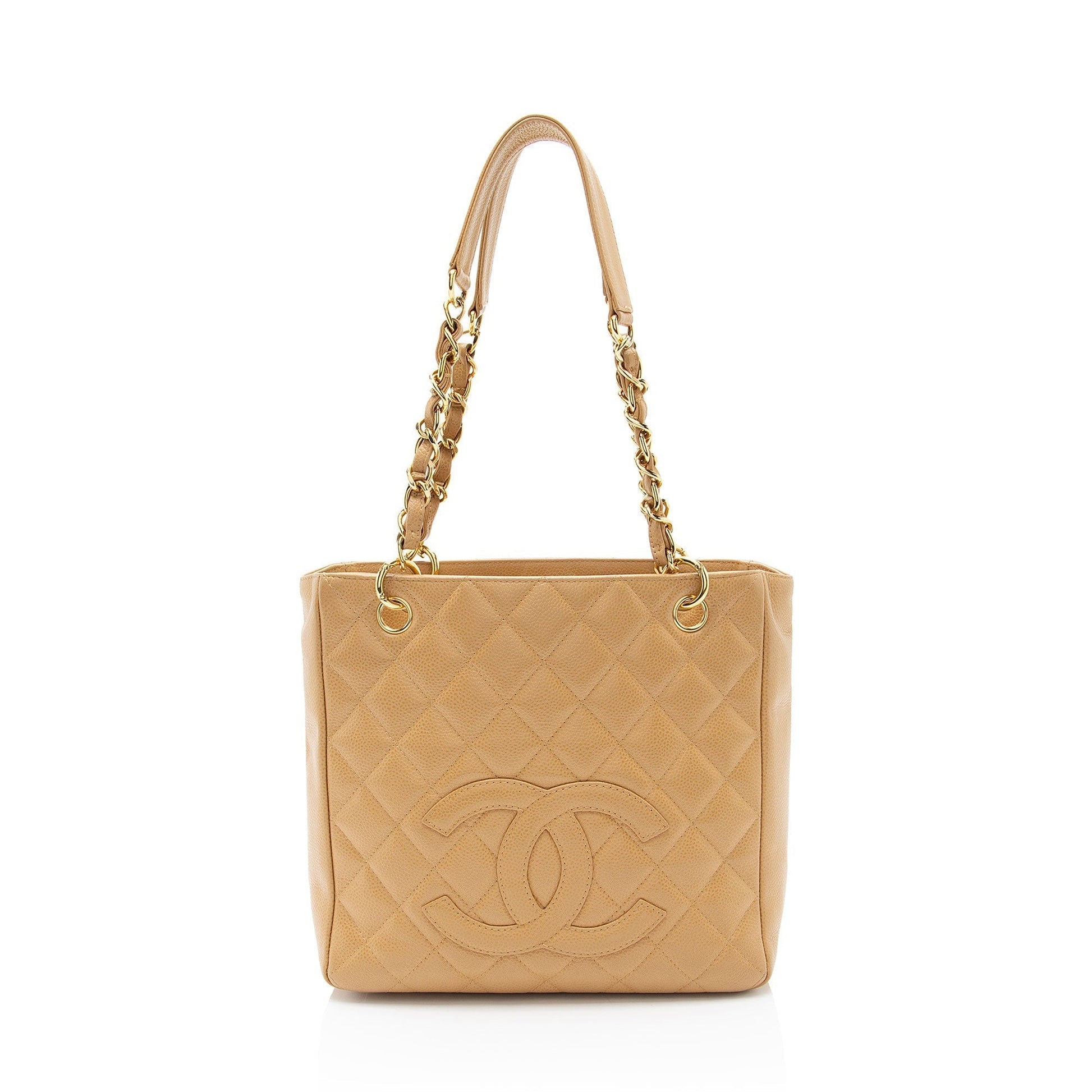 Chanel Caviar Leather Petite Shopping Tote (SHF-rAABgB)