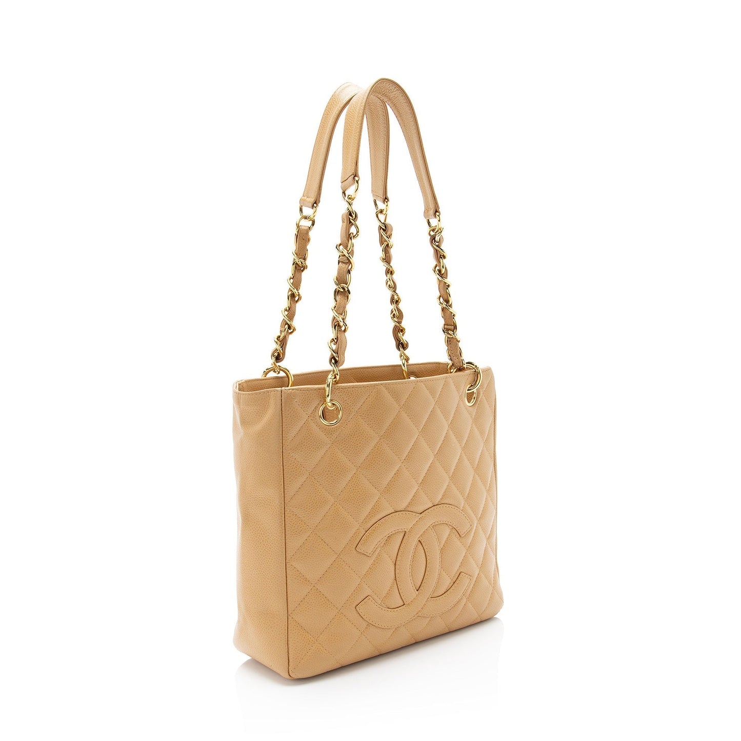 Chanel Caviar Leather Petite Shopping Tote (SHF-rAABgB)