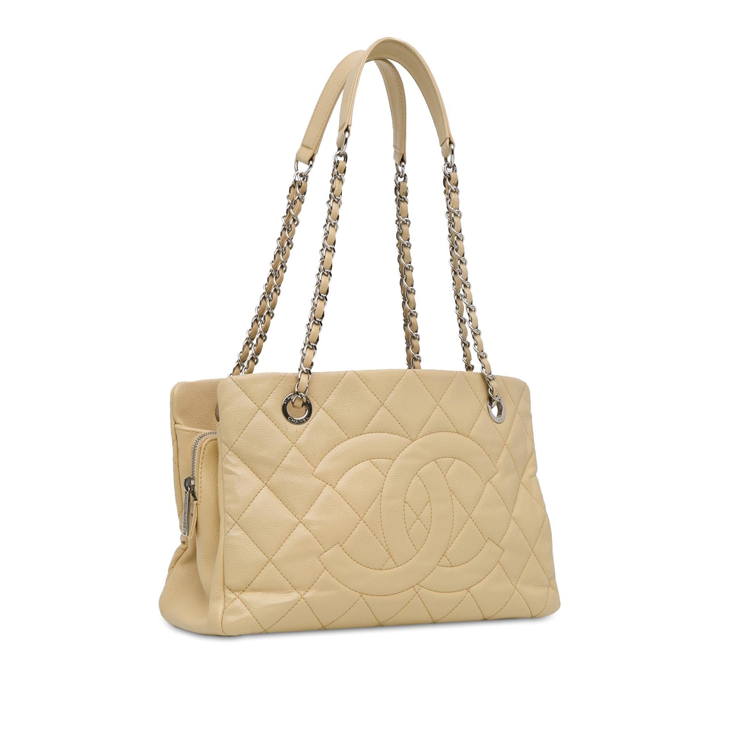 Chanel Caviar Timeless CC Soft Shopper Tote (SHG-ZZMmWs)
