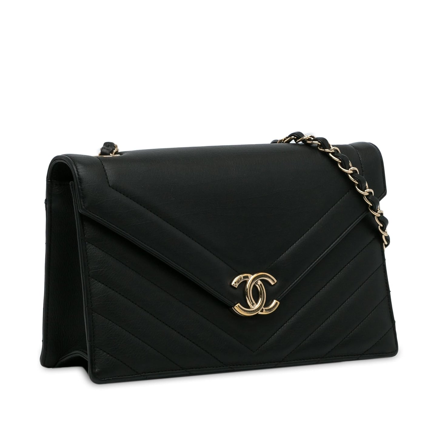 Chanel Chevron Envelope Flap (SHG-mceTlE) Crossbody