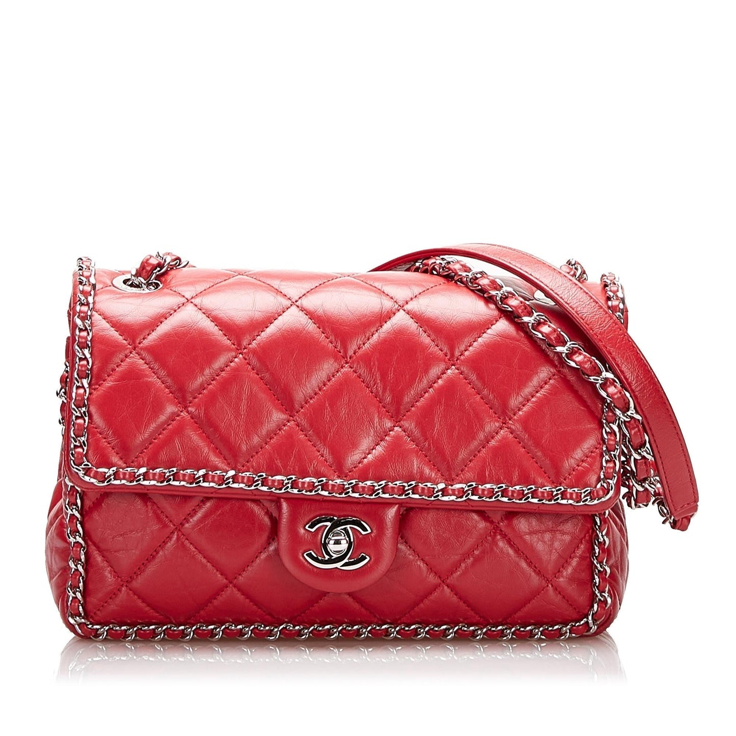 Chanel Crumpled Chain All Over Flap (SHG-NURjgY) Shoulder Bag