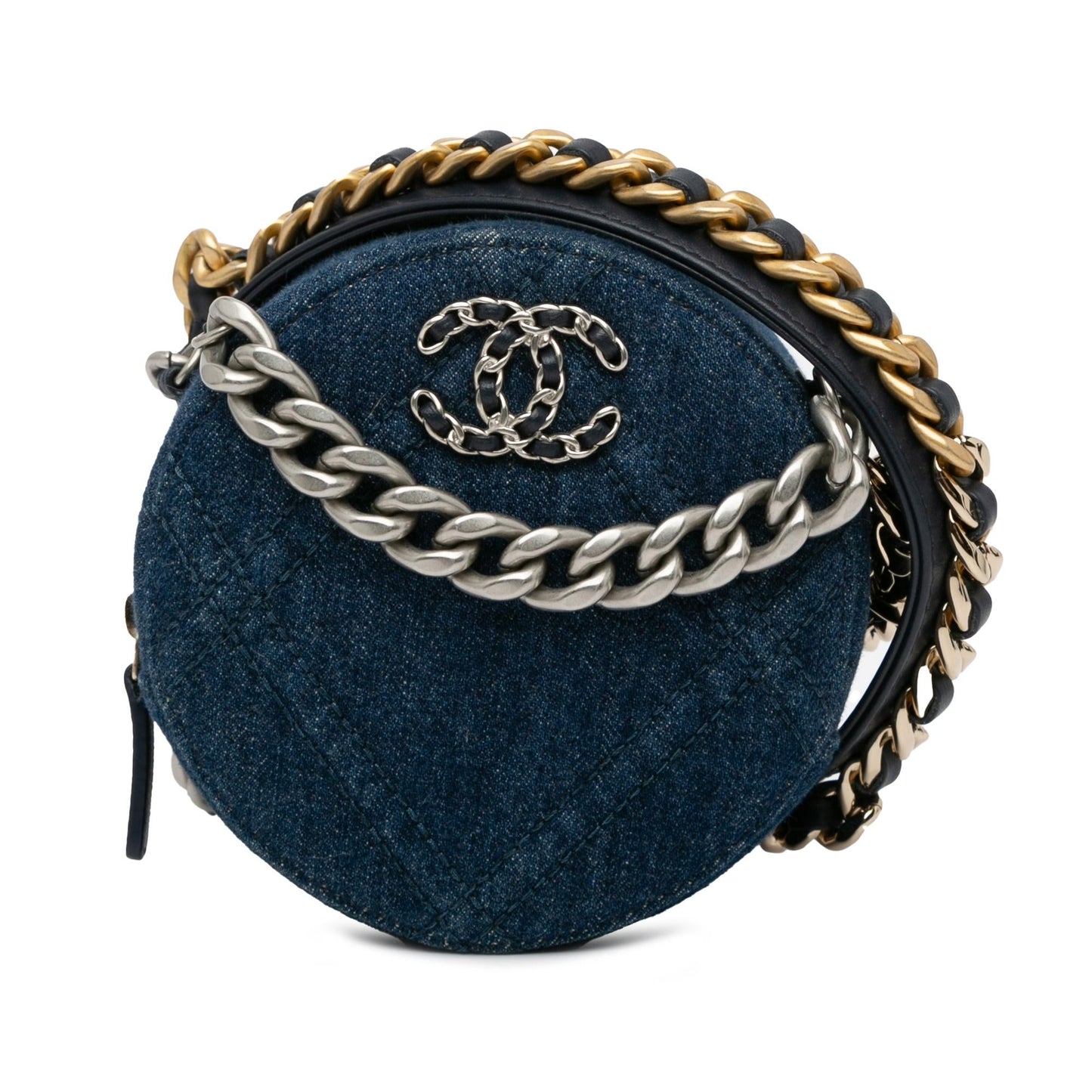 Chanel 19 Round Clutch with Chain (SHG-nBErSz)