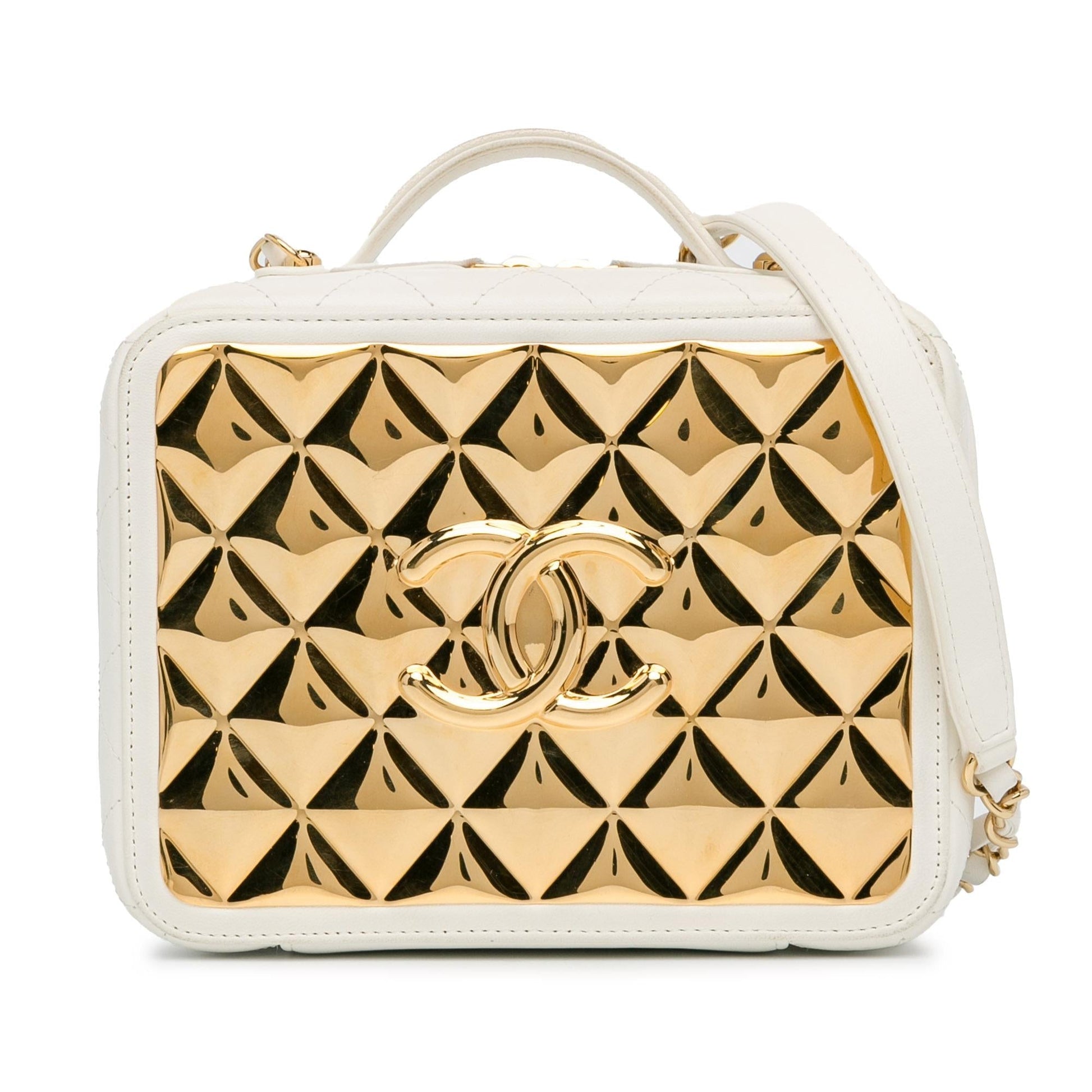Chanel Golden Plate Vanity Case (SHG-B4IXoj) Handbag