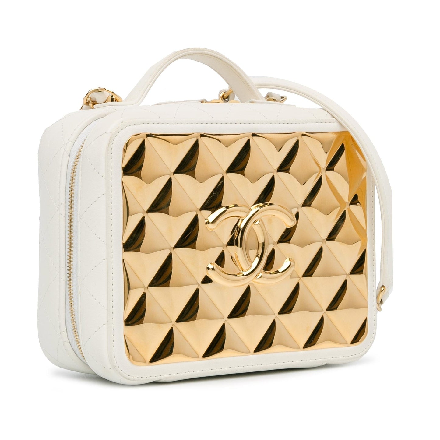 Chanel Golden Plate Vanity Case (SHG-B4IXoj) Handbag