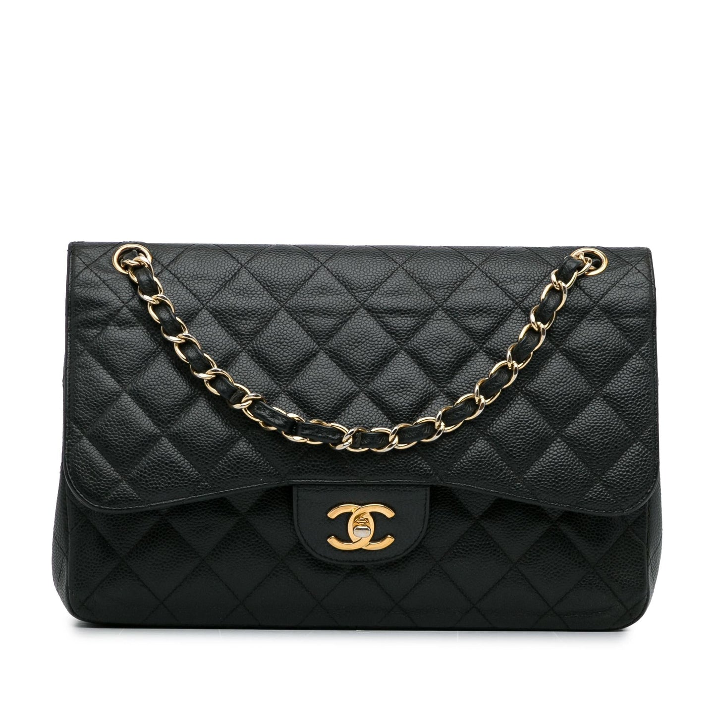 Chanel Jumbo Classic Caviar Double Flap (SHG-KP2qbj) Shoulder Bag