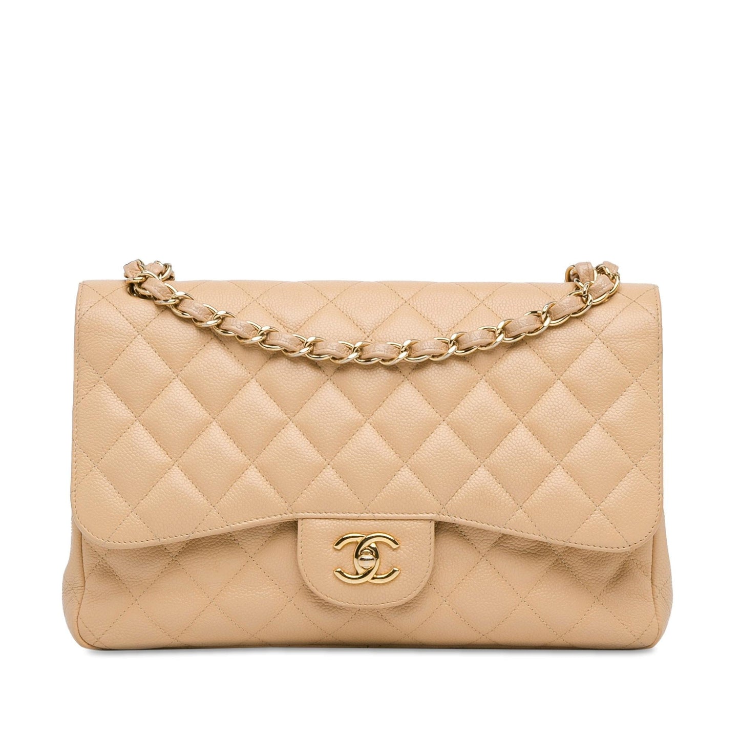 Chanel Jumbo Classic Caviar Double Flap (SHG-VsT6Cu) Shoulder Bag