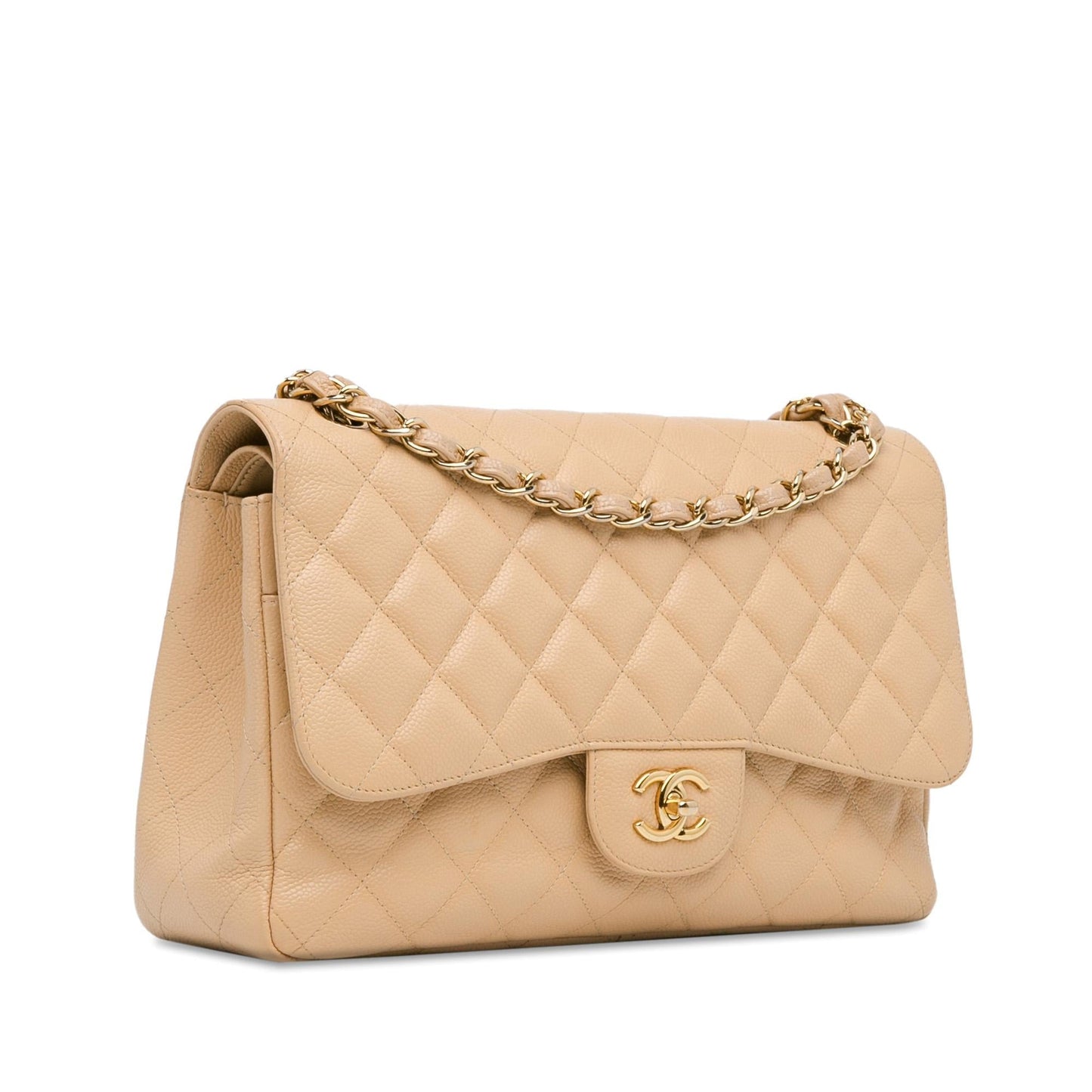 Chanel Jumbo Classic Caviar Double Flap (SHG-VsT6Cu) Shoulder Bag
