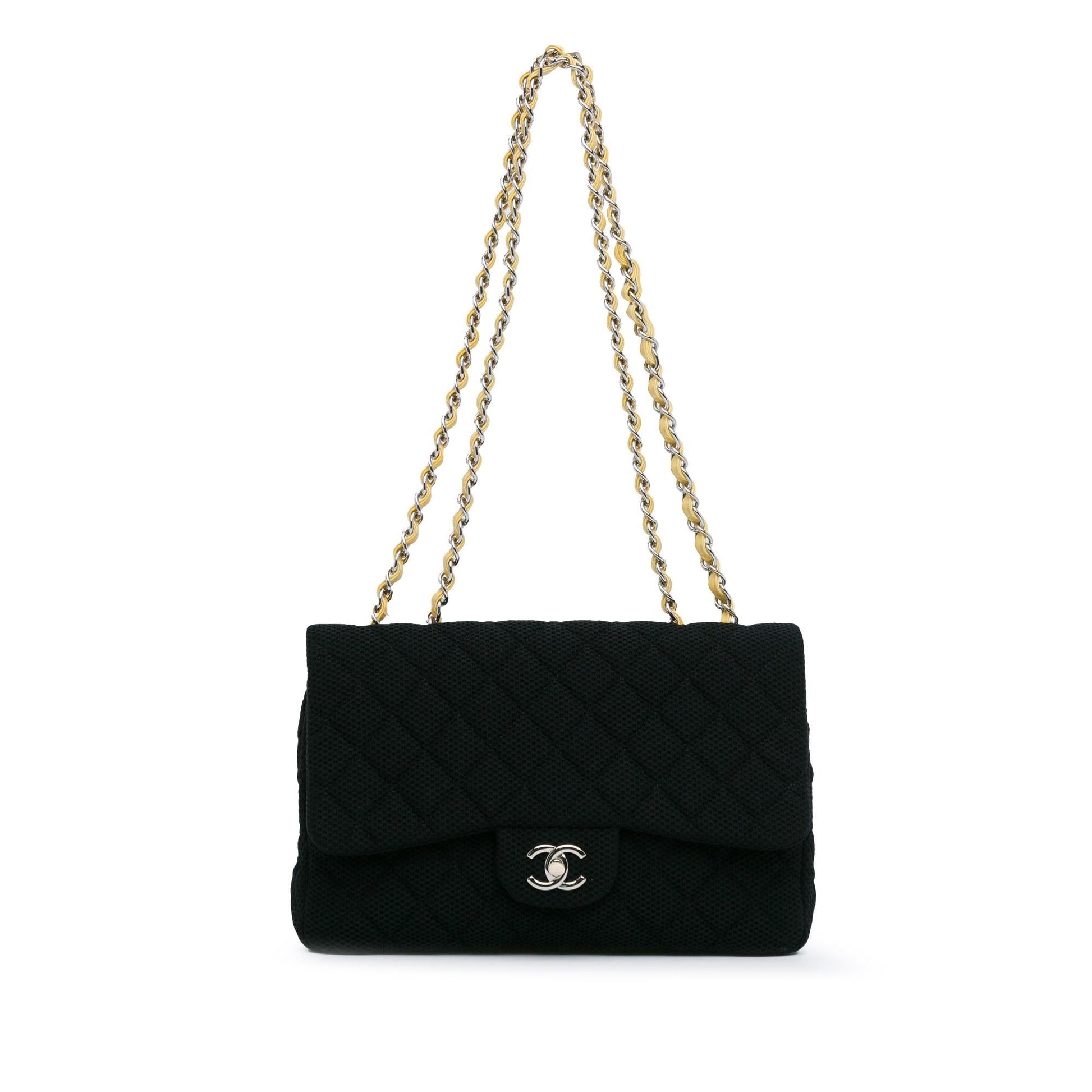 Chanel Jumbo Classic Jersey Single Flap (SHG-X4hoLJ) Shoulder Bag