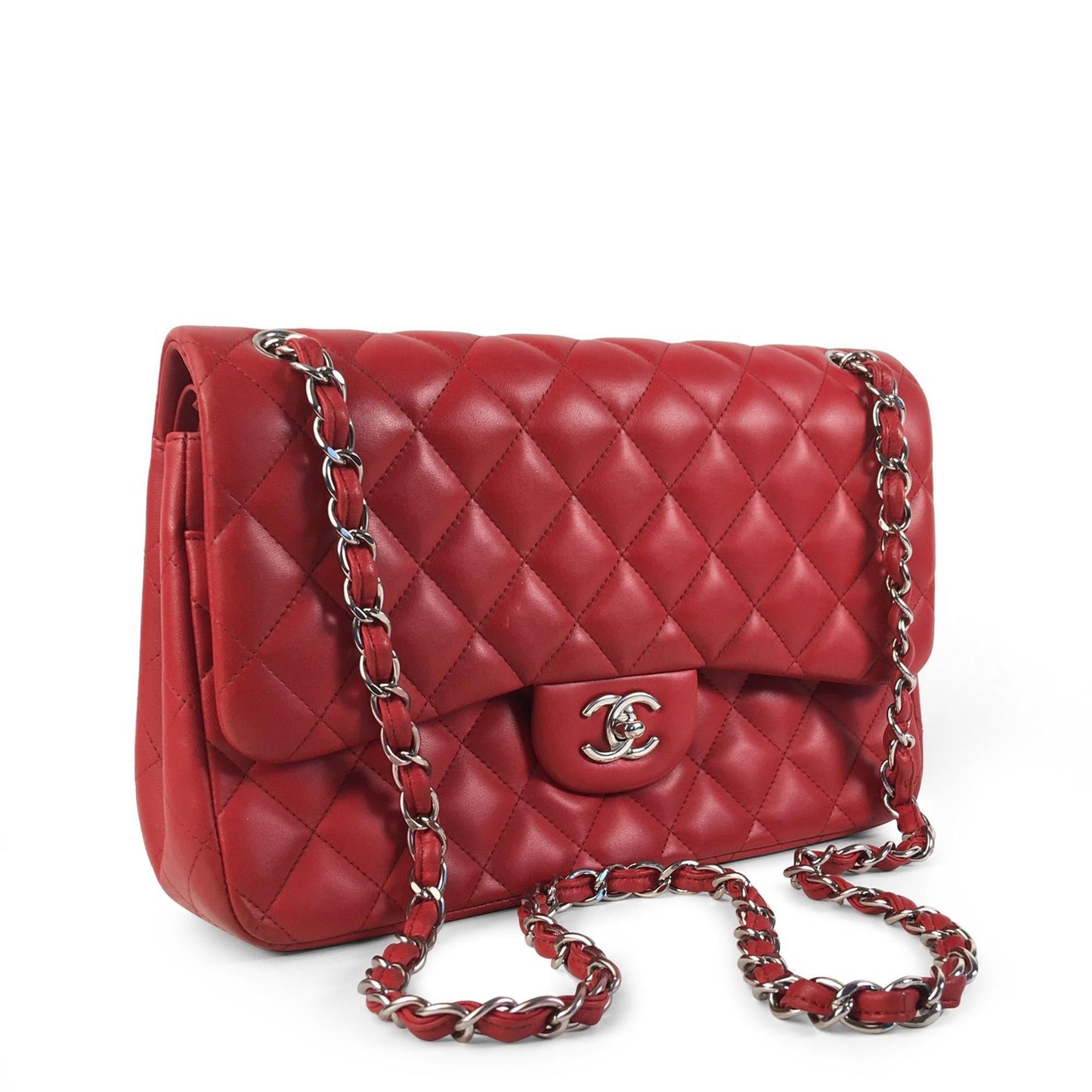 Chanel Jumbo Classic Lambskin Double Flap (SHG-430UAz) Shoulder Bag