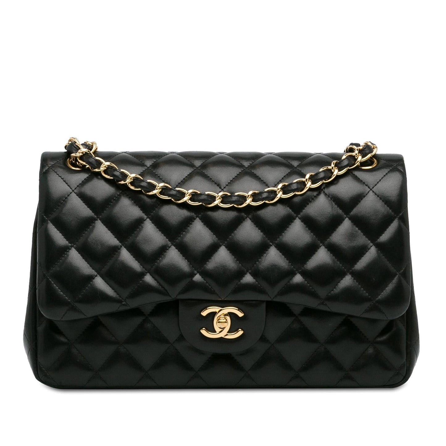 Chanel Jumbo Classic Lambskin Double Flap (SHG-dnuKsy) Shoulder Bag
