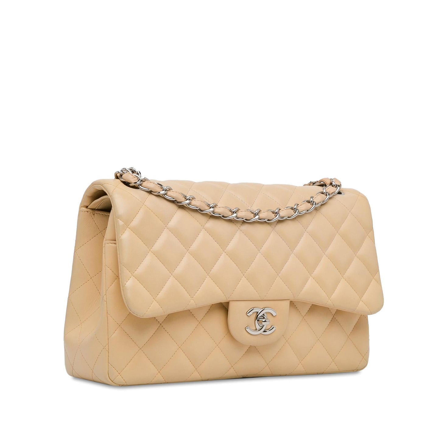 Chanel Jumbo Classic Lambskin Double Flap (SHG-Mqc20h) Shoulder Bag