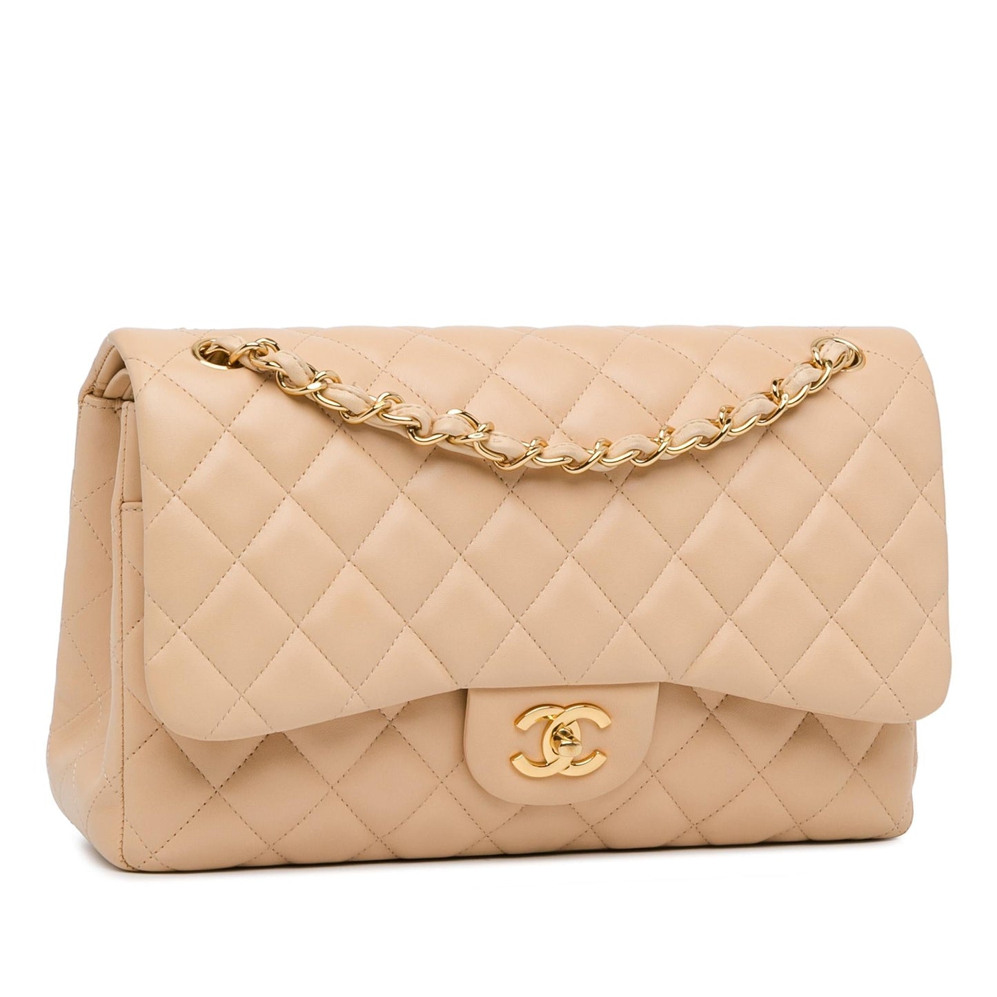 Chanel Jumbo Classic Lambskin Double Flap (SHG-FtOyqZ) Shoulder Bag