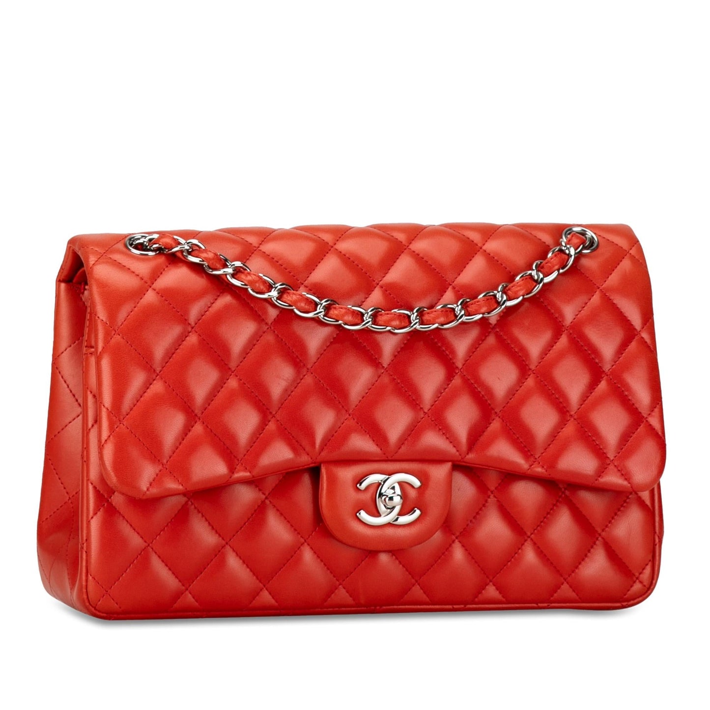 Chanel Jumbo Classic Lambskin Double Flap (SHG-vjfSJ9) Shoulder Bag