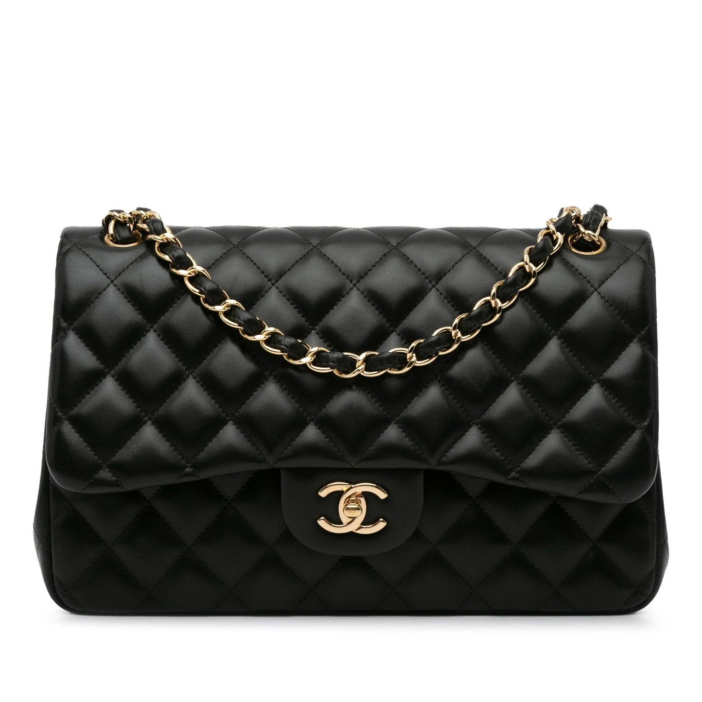 Chanel Jumbo Classic Lambskin Double Flap (SHG-0LaKgj) Shoulder Bag