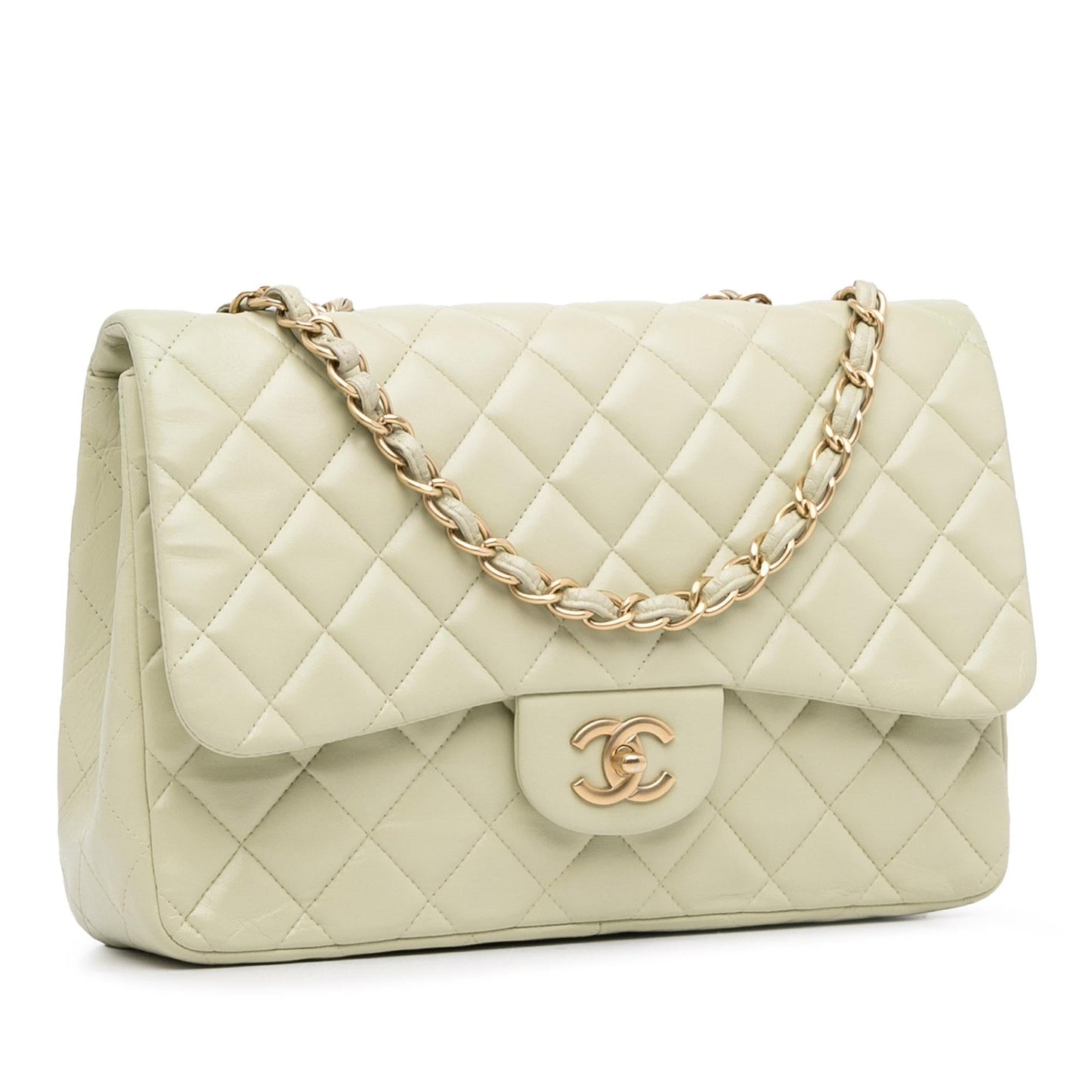 Chanel Jumbo Classic Lambskin Single Flap (SHG-RAwy5g) Shoulder Bag