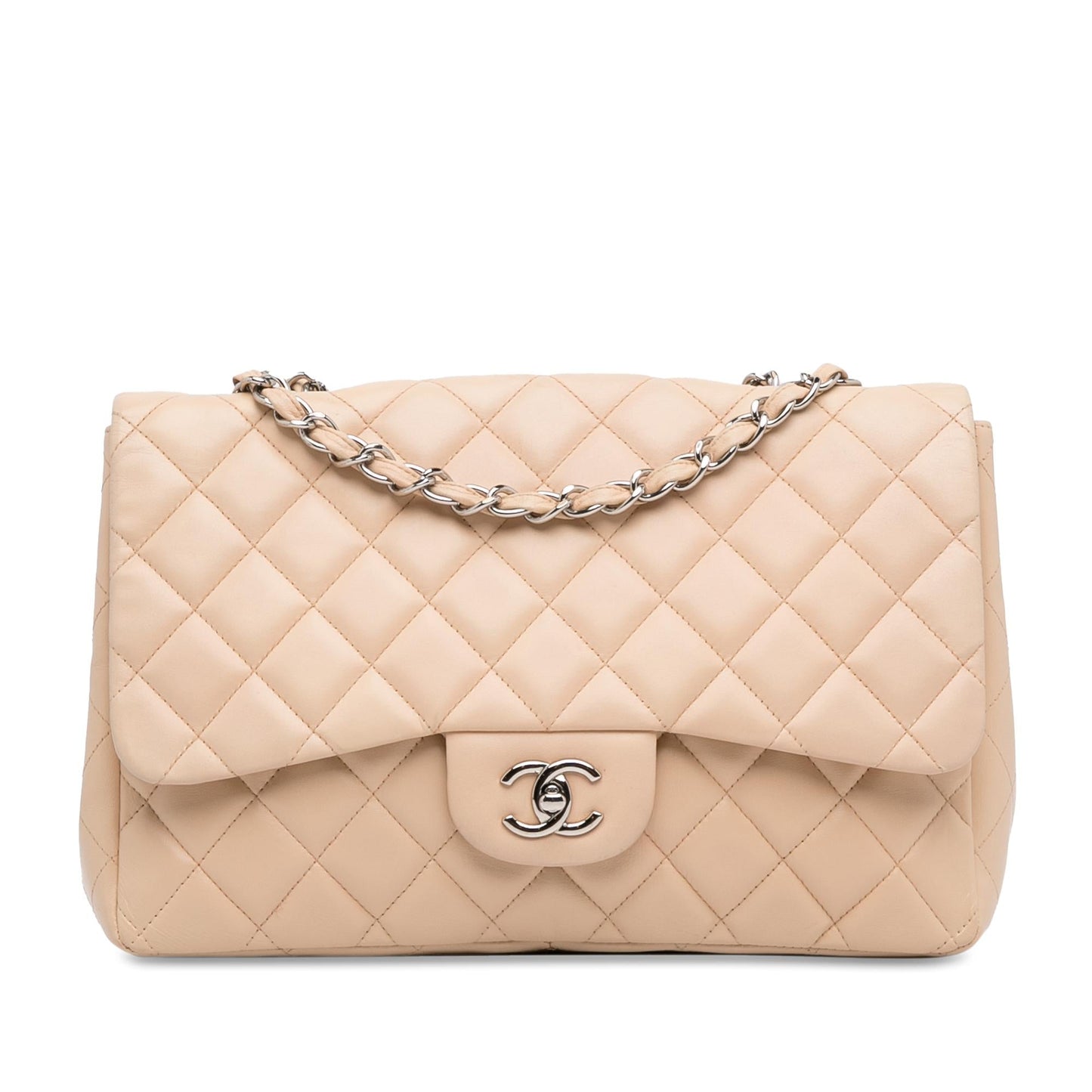Chanel Jumbo Classic Lambskin Single Flap (SHG-gKWzLM) Shoulder Bag