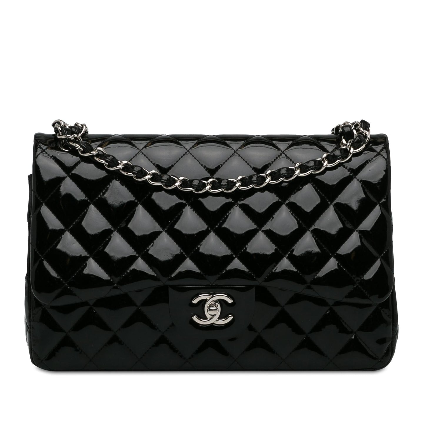 Chanel Jumbo Classic Patent Double Flap (SHG-JL2ojZ) Shoulder Bag