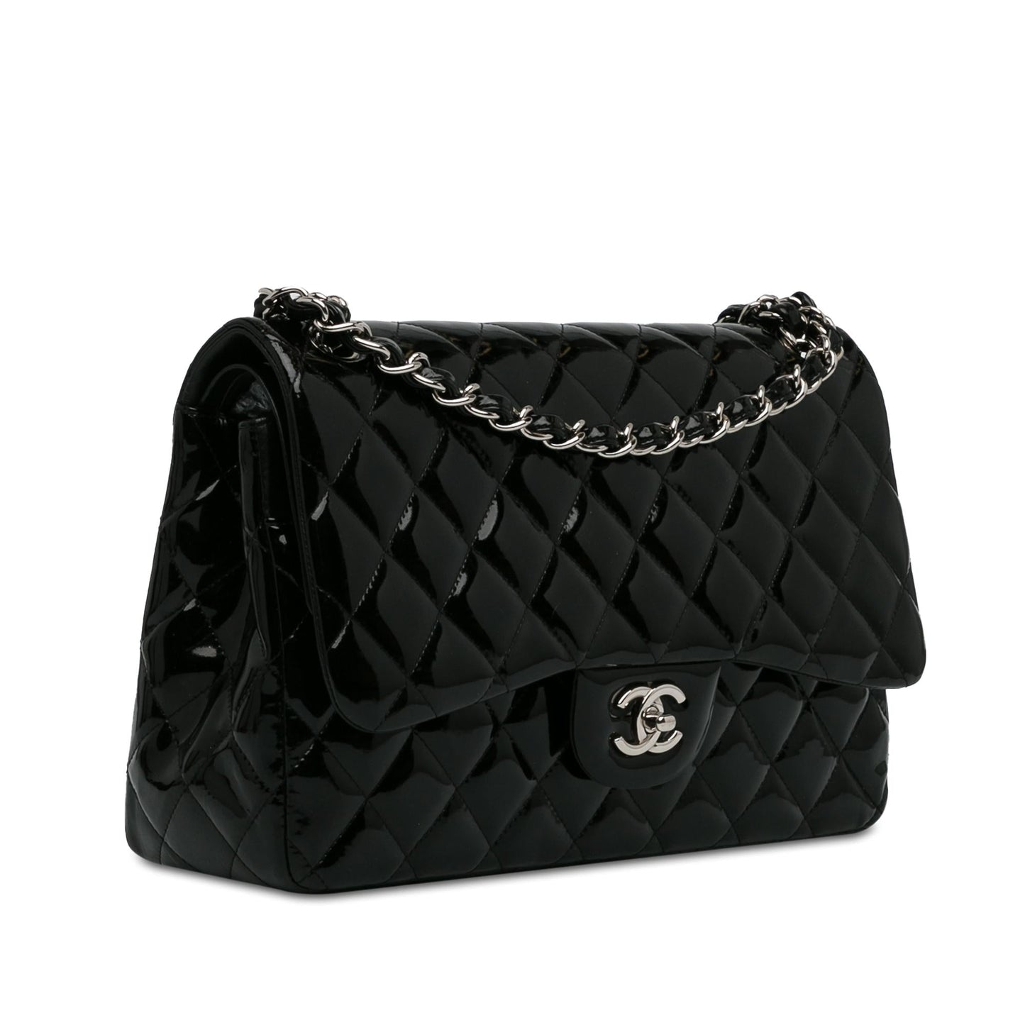 Chanel Jumbo Classic Patent Double Flap (SHG-JL2ojZ) Shoulder Bag