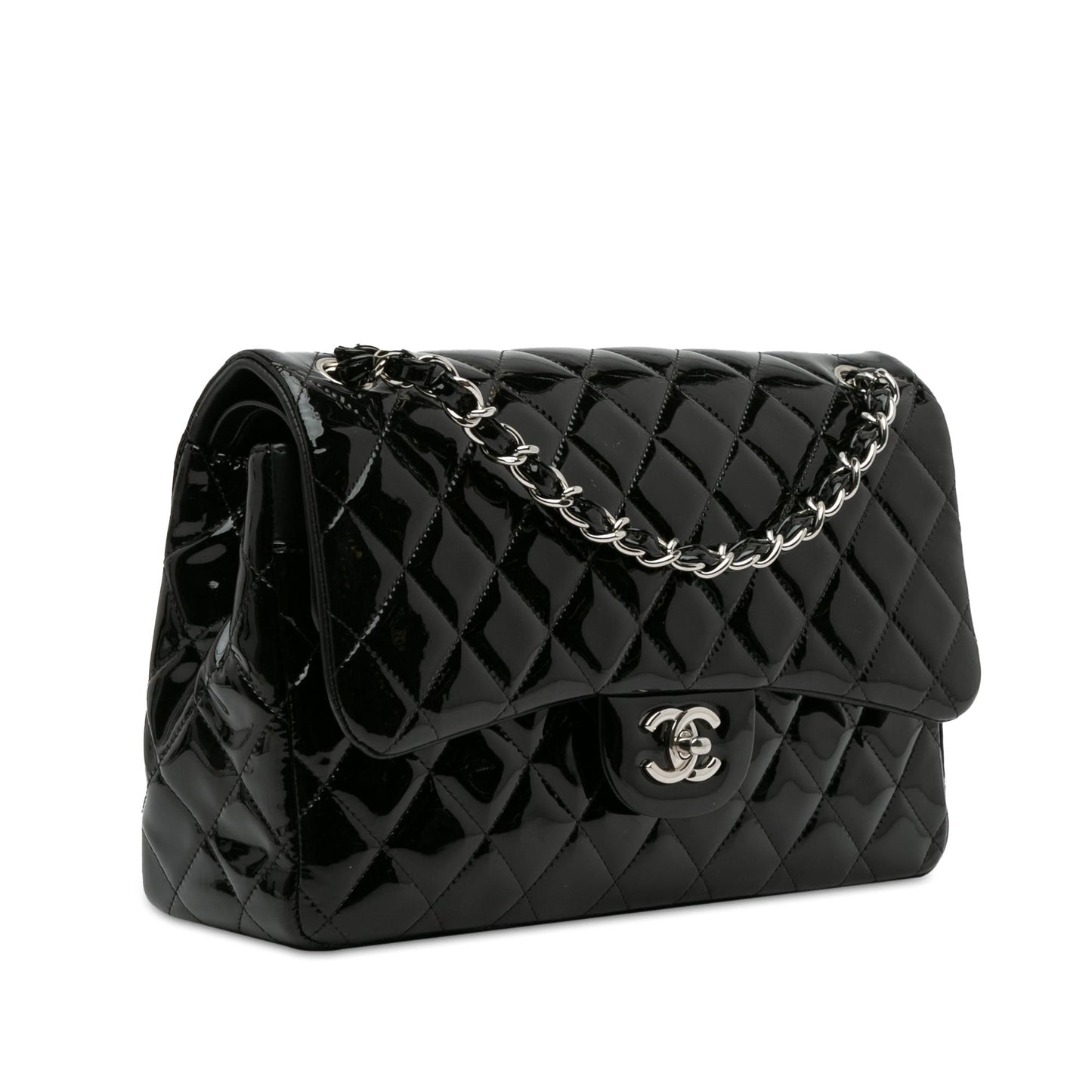 Chanel Jumbo Classic Patent Double Flap (SHG-gJqseL) Shoulder Bag