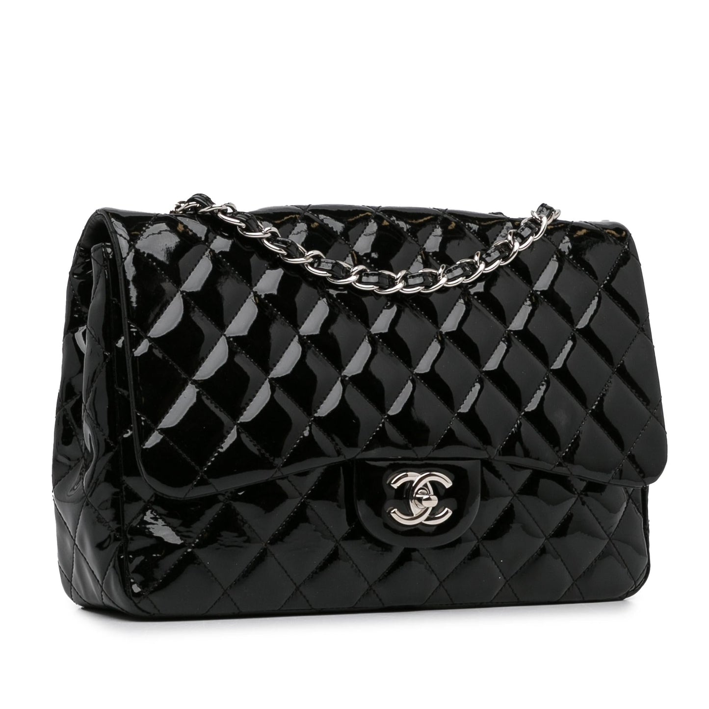 Chanel Jumbo Classic Patent Single Flap (SHG-0iRSAh) Shoulder Bag