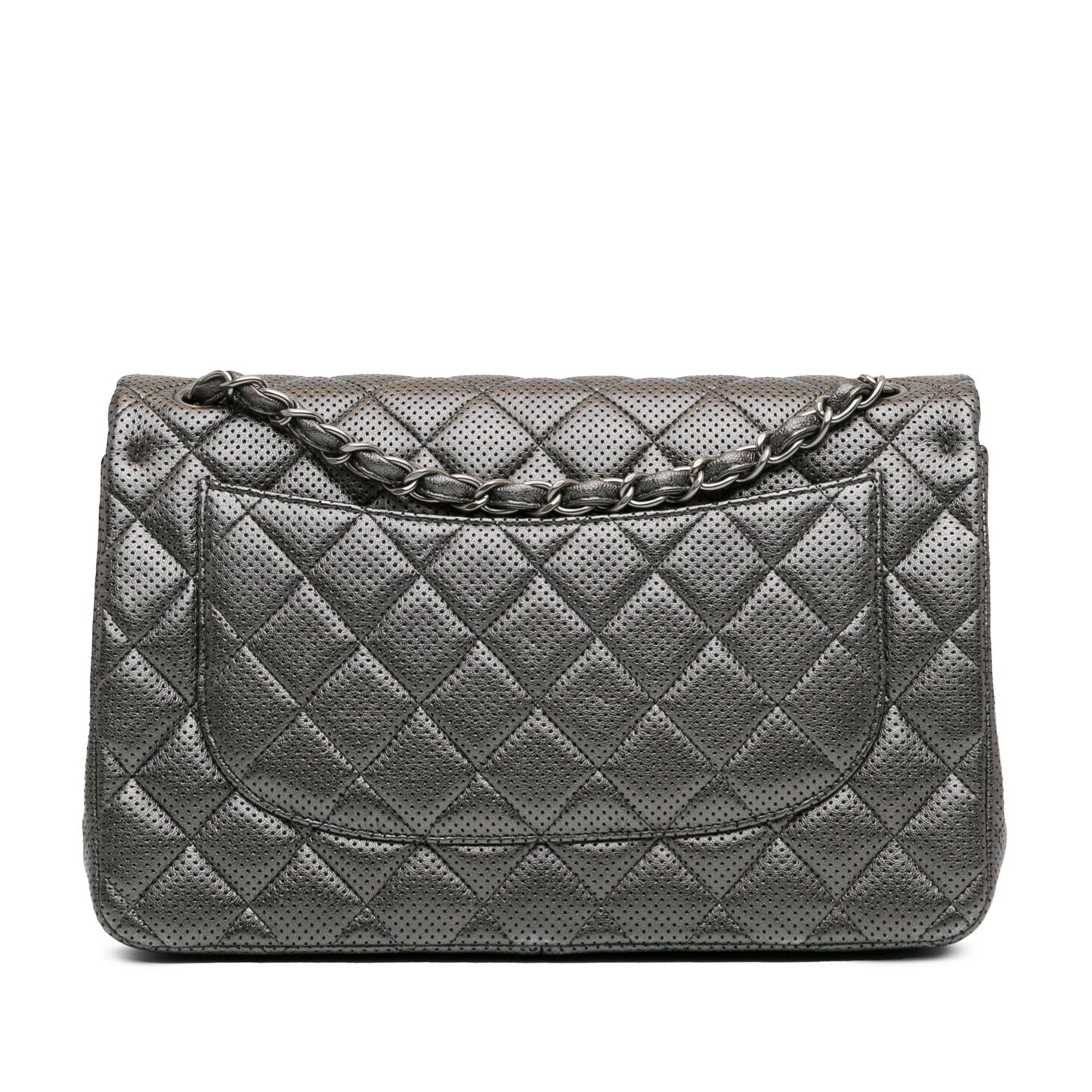 Chanel Jumbo Classic Perforated Lambskin Double Flap (SHG-YJkM4S) Shoulder Bag
