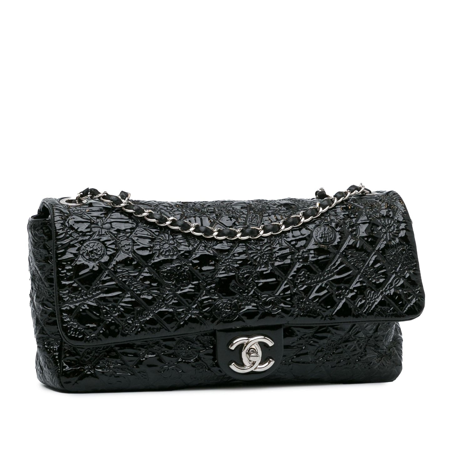 Chanel Jumbo Patent Lucky Symbols Flap (SHG-IatIl6) Shoulder Bag