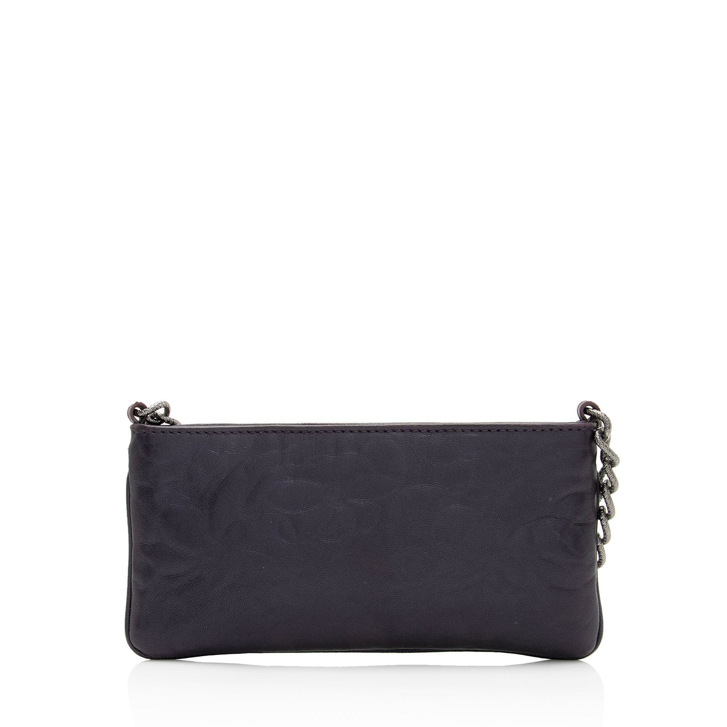 Chanel Lambskin Camellia Chain Pochette (SHF-qFR6yY) Clutch