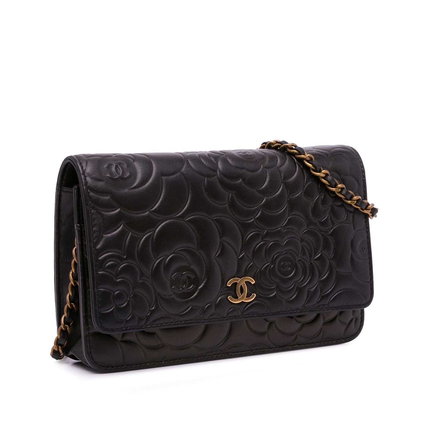 Chanel Lambskin Camellia Wallet On Chain (SHG-uwF0Rj) Crossbody