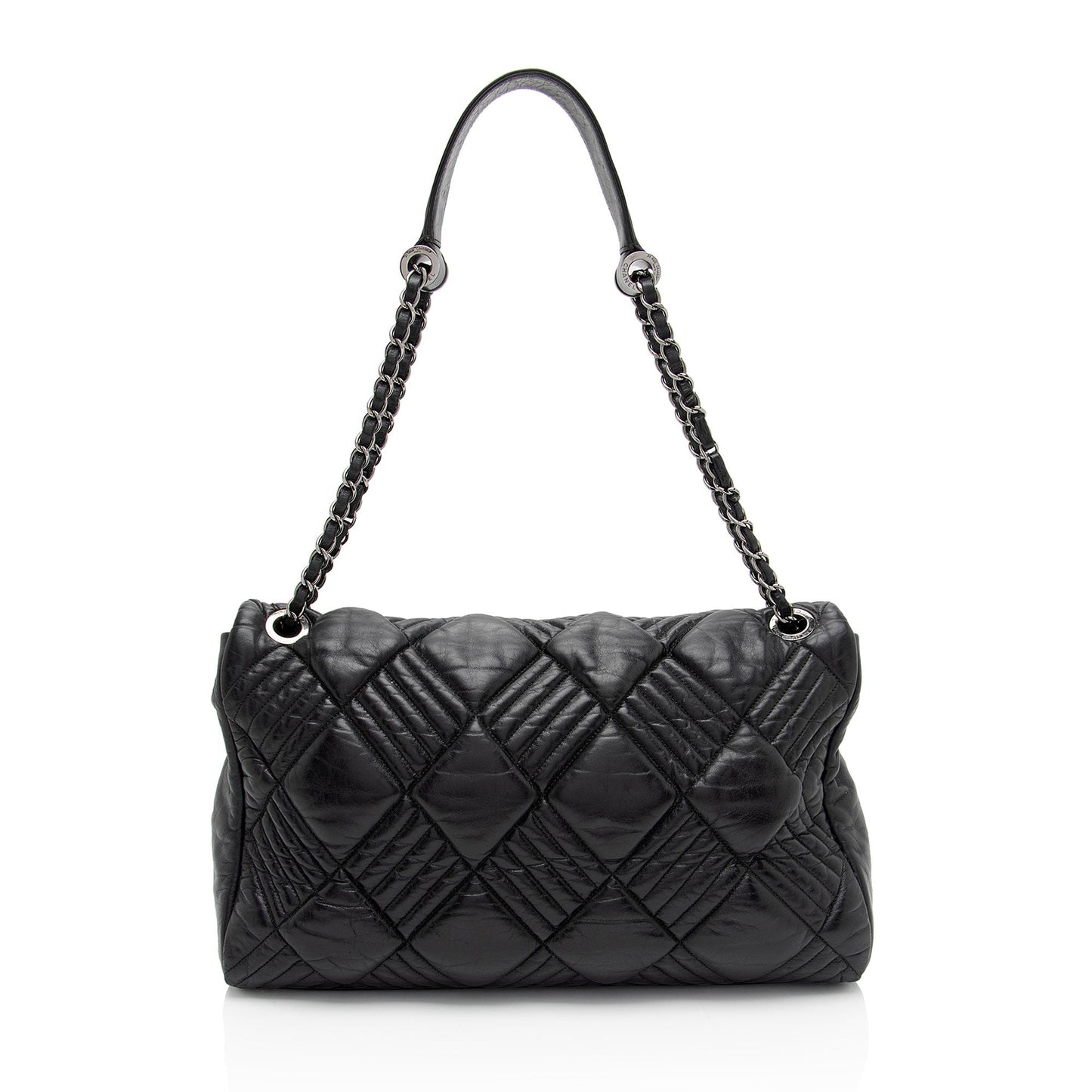 Chanel Lambskin In and Out Maxi Flap Bag (SHF-A4kgjG)