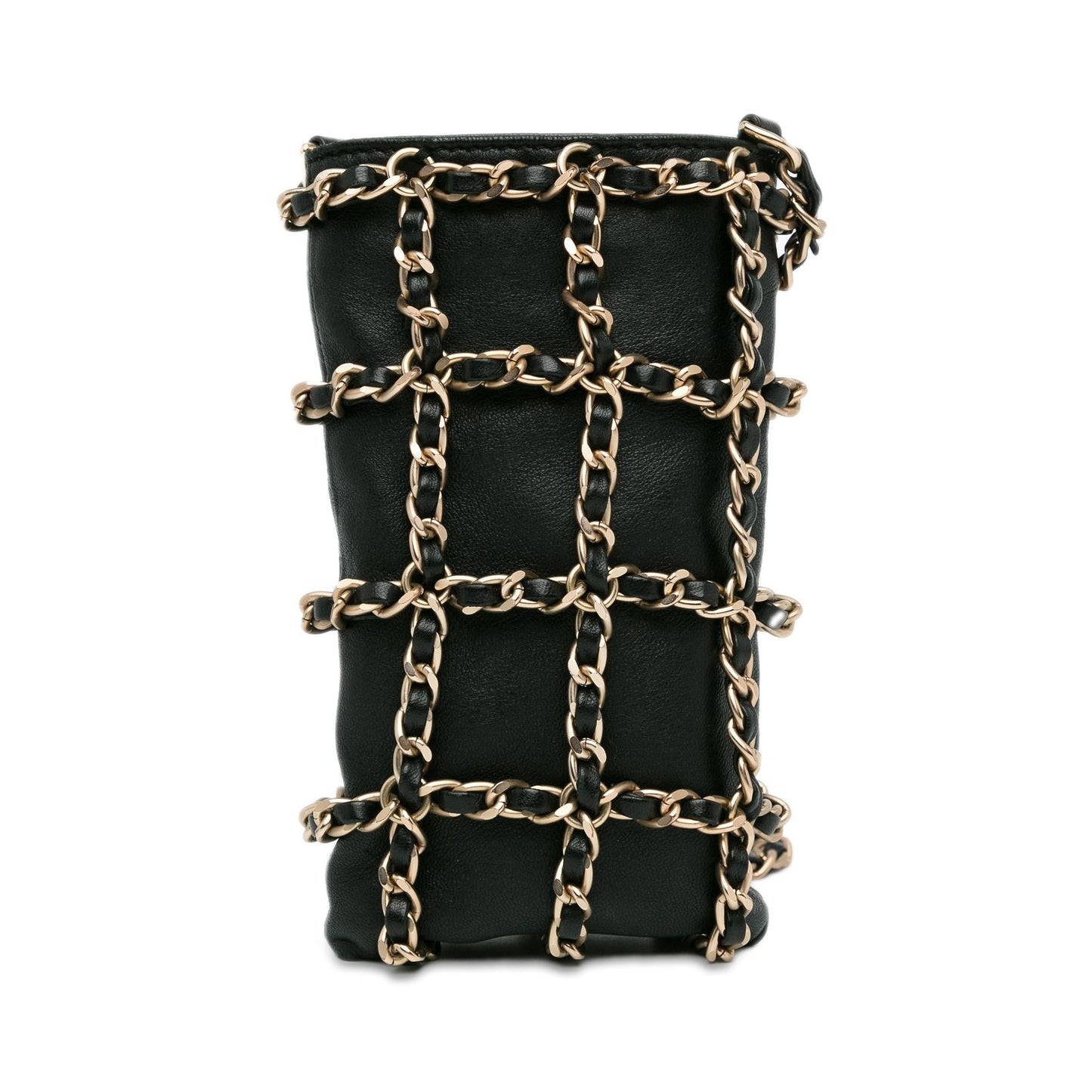 Chanel Lambskin Tech Me Out Clutch With Chain (SHG-V9wJ7z)