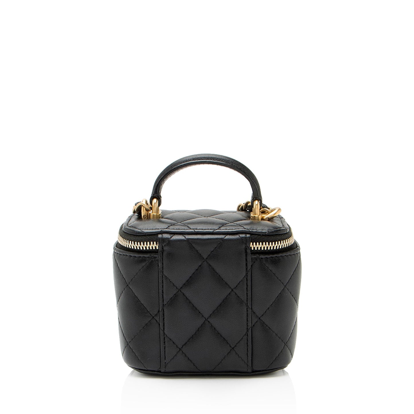 Chanel Lambskin Top Handle Mini Vanity Case