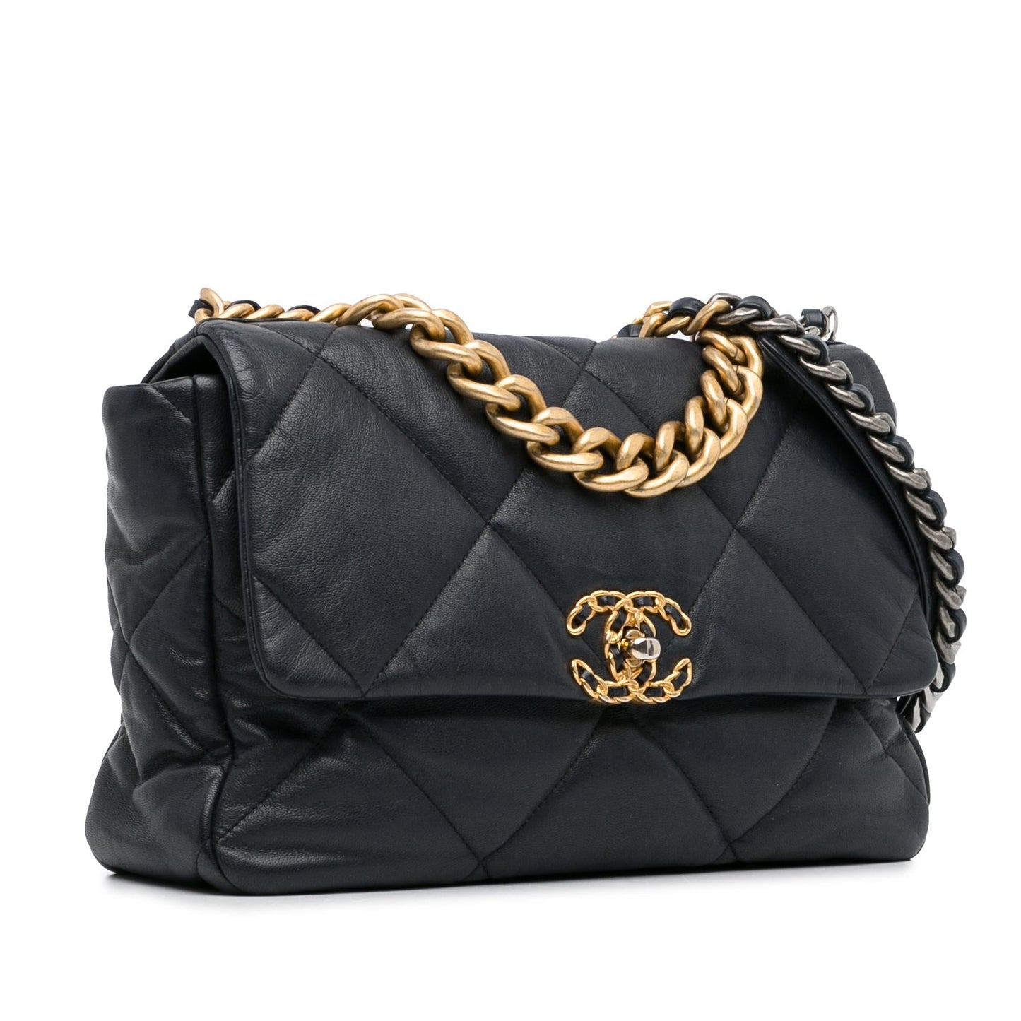 Chanel Large Lambskin 19 Flap (SHG-I4LsJl) Shoulder Bag