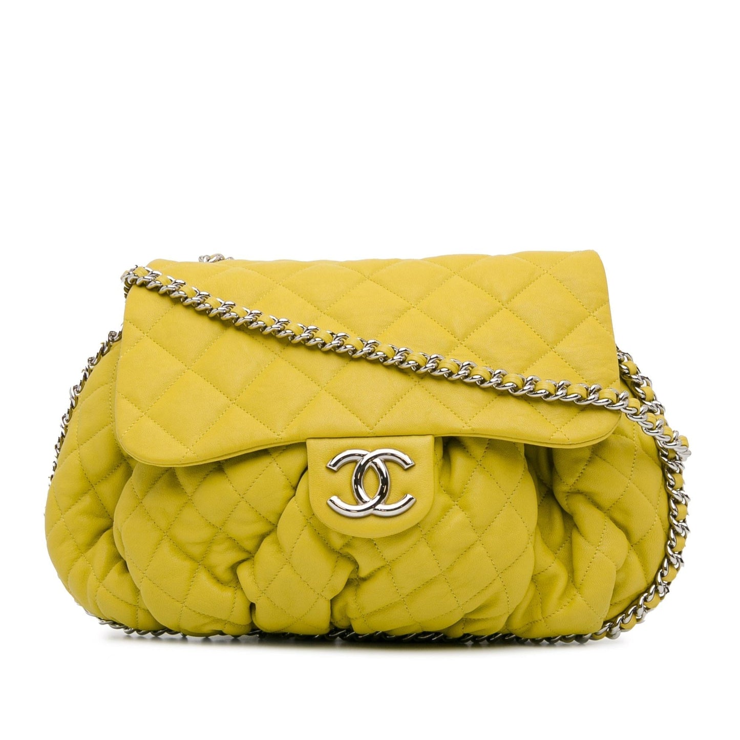 Chanel Large Lambskin Chain Around Flap (SHG-XF6XZl) Crossbody