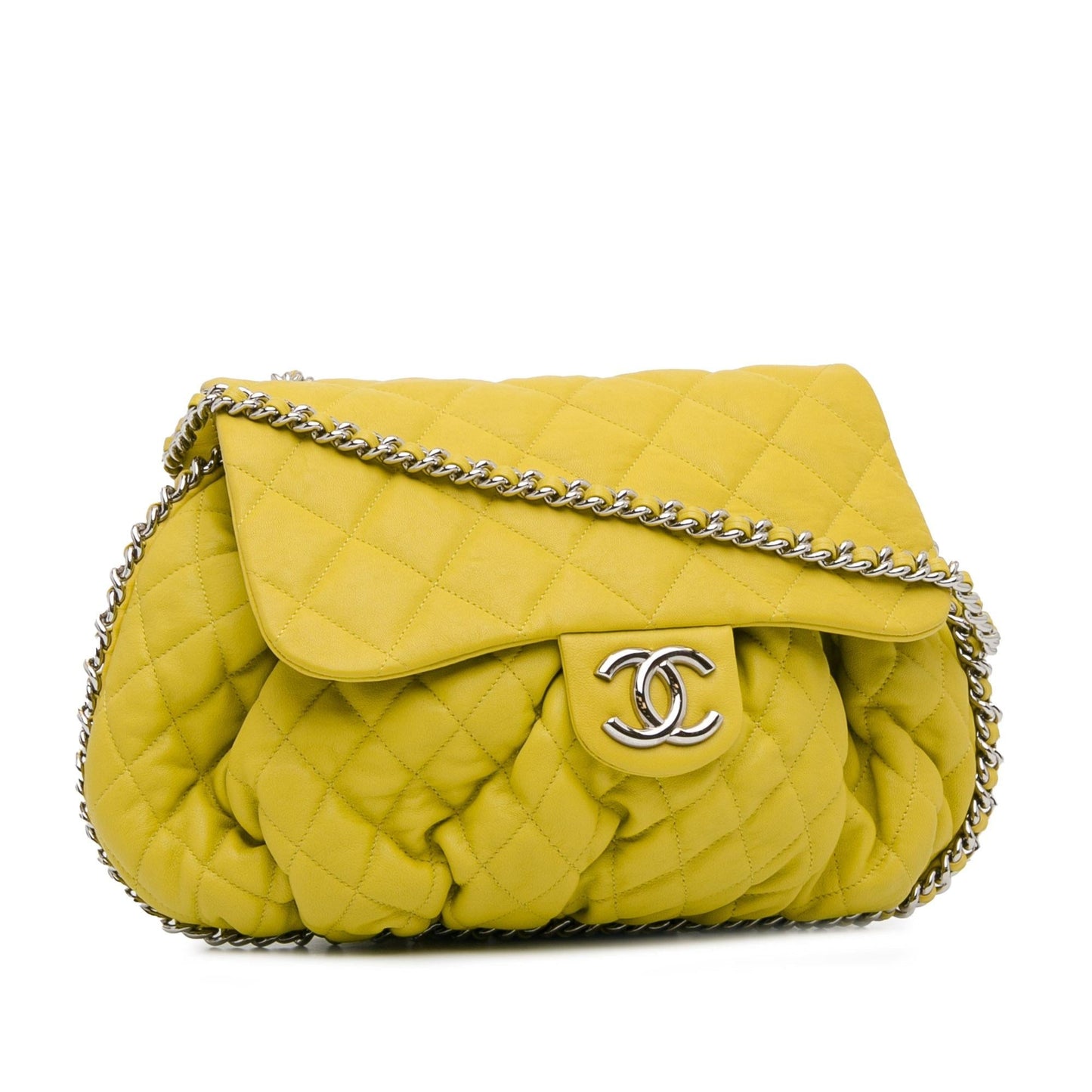 Chanel Large Lambskin Chain Around Flap (SHG-XF6XZl) Crossbody