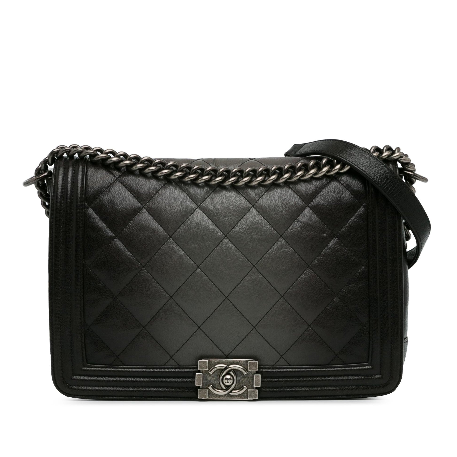 Chanel Large Ombre Calfskin Boy Flap (SHG-hOtY0Z) Crossbody